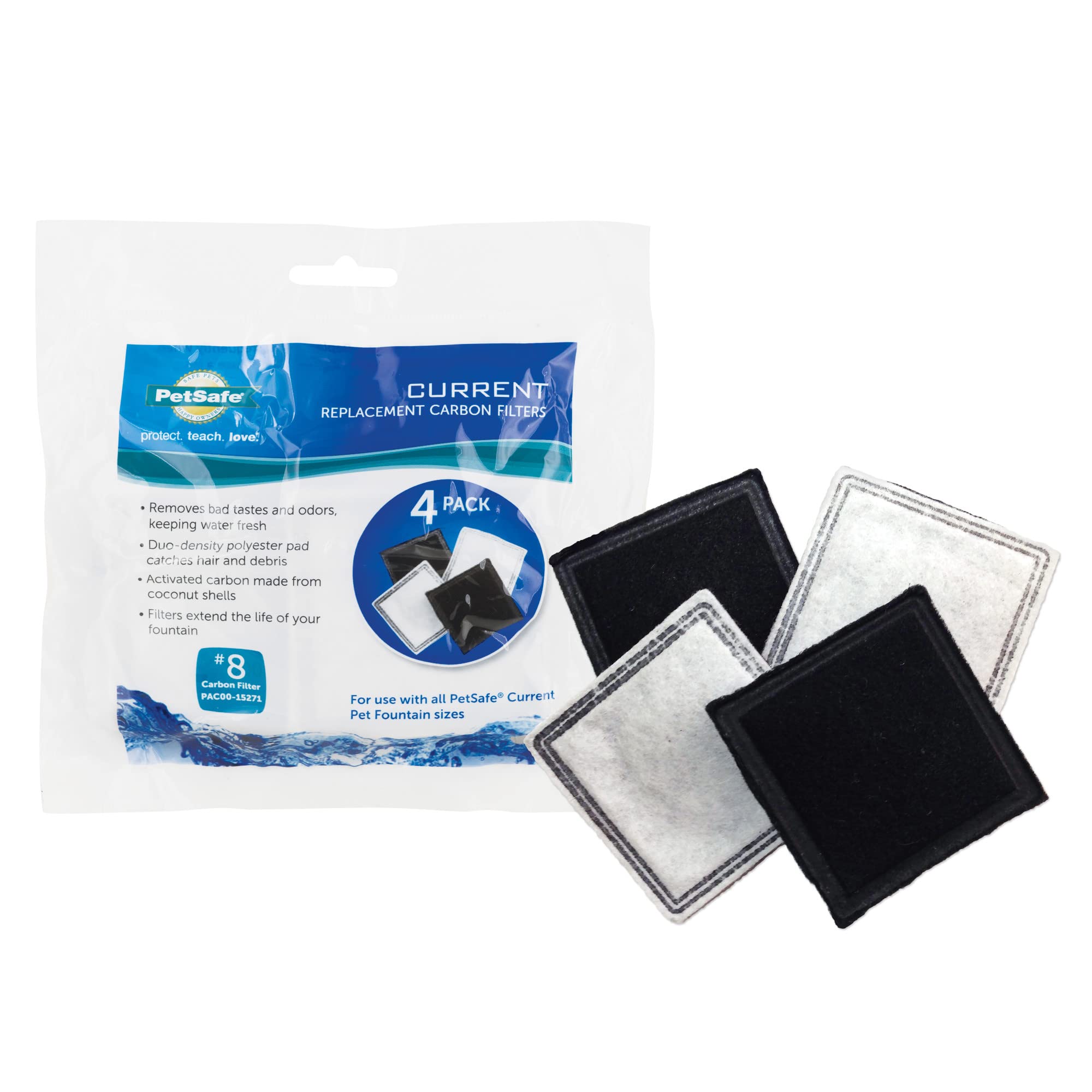 Petsafe Replacement Filter For The Current Dog And Cat Water Fountain 4 Pack - Pac00-15271