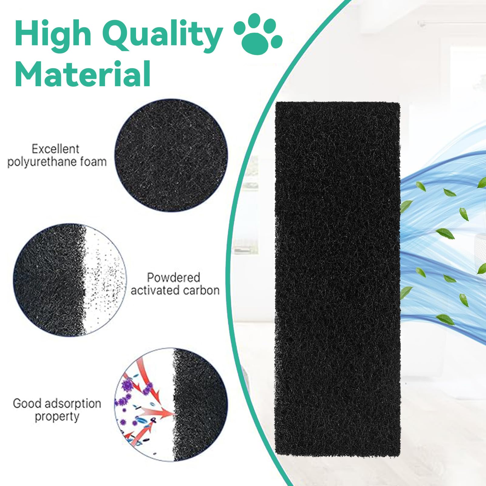 8Pcs Carbon Filters Compatible With Litter-Robot 3,Replacement Activated Charcoal Filters For Litter Box Carbon Premium Filters,