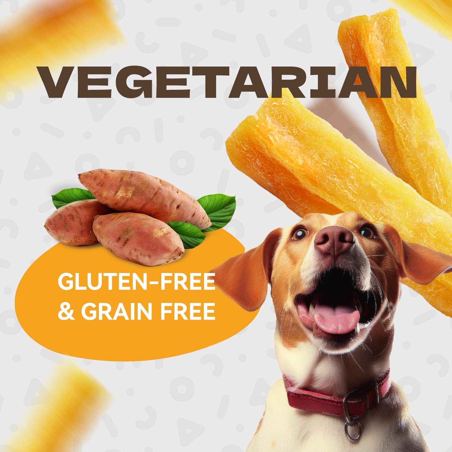 KUADELRO Sweet Potato Dog Treats, Healthy Natural Training Treats for Dog Snacks Low Fat Soft Chews for Small Medium Large Breed