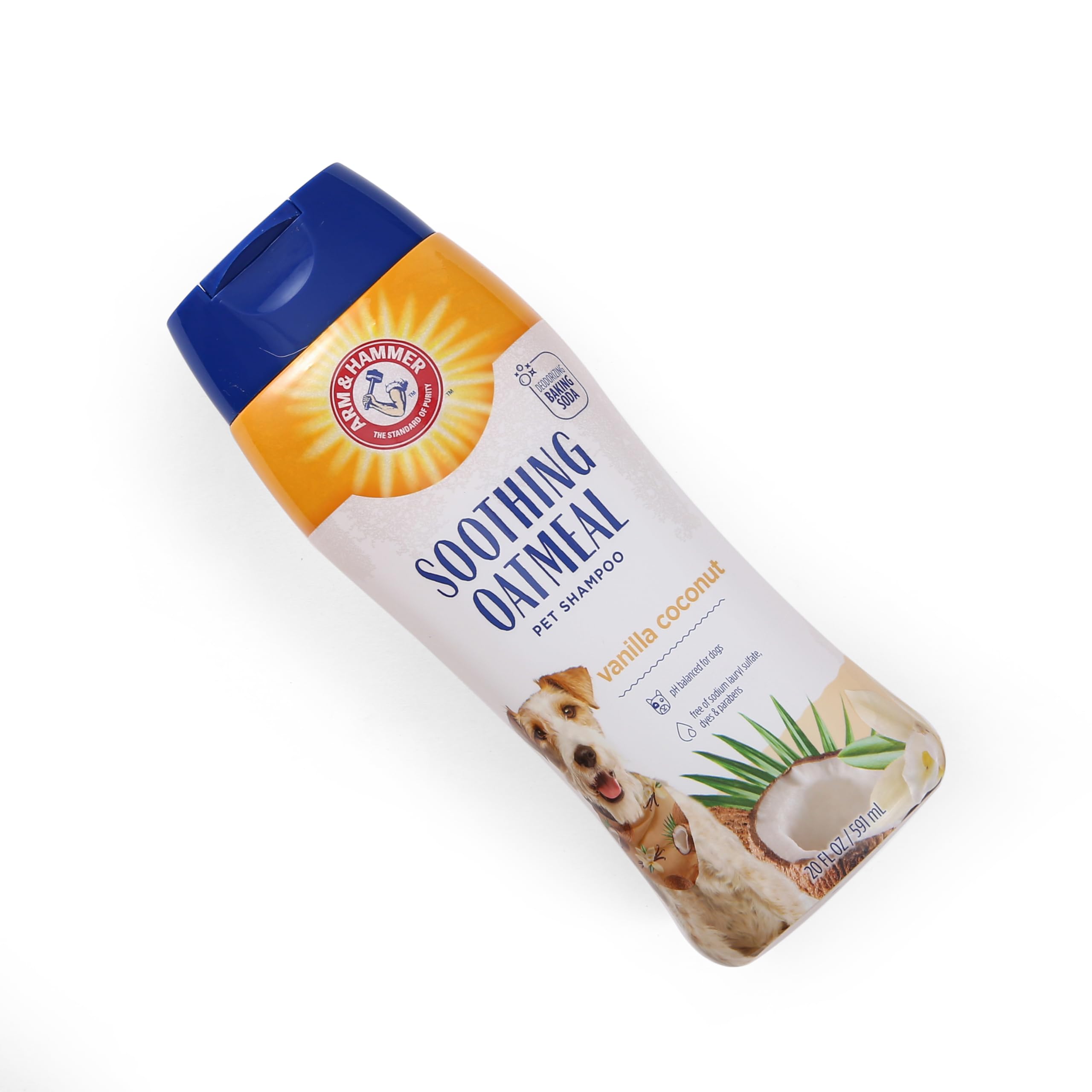 Arm & Hammer For Pets Soothing Oatmeal Pet Shampoo Moisturizing Dog Shampoo With Gentle Cleansing Formula Vanilla Coconut, 20 Ou