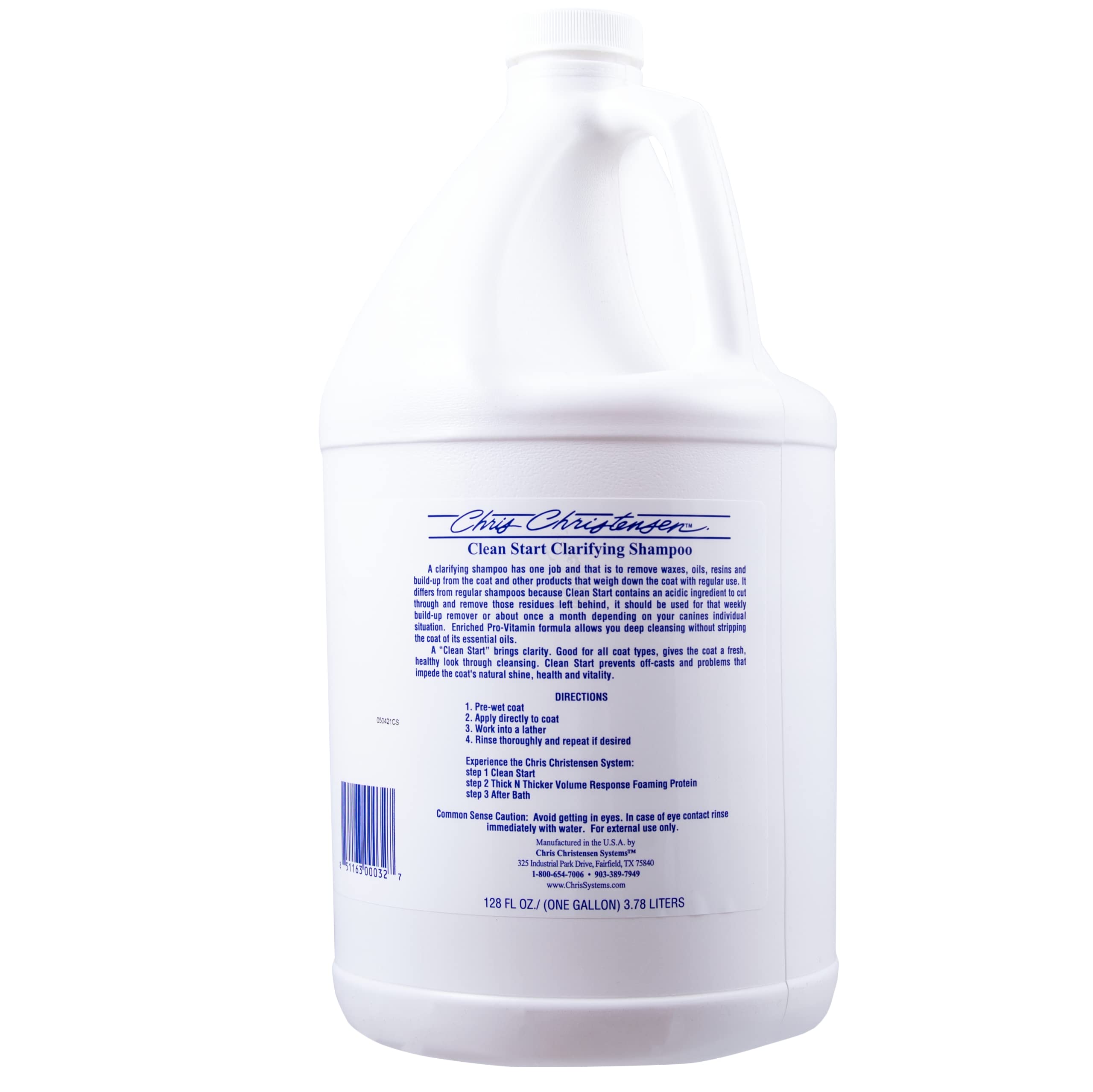 Chris Christensen Clean Start Dog Shampoo, Groom Like A Professional, Pro-Vitamin Deep Cleansing Formula, Preserves Natural Oils