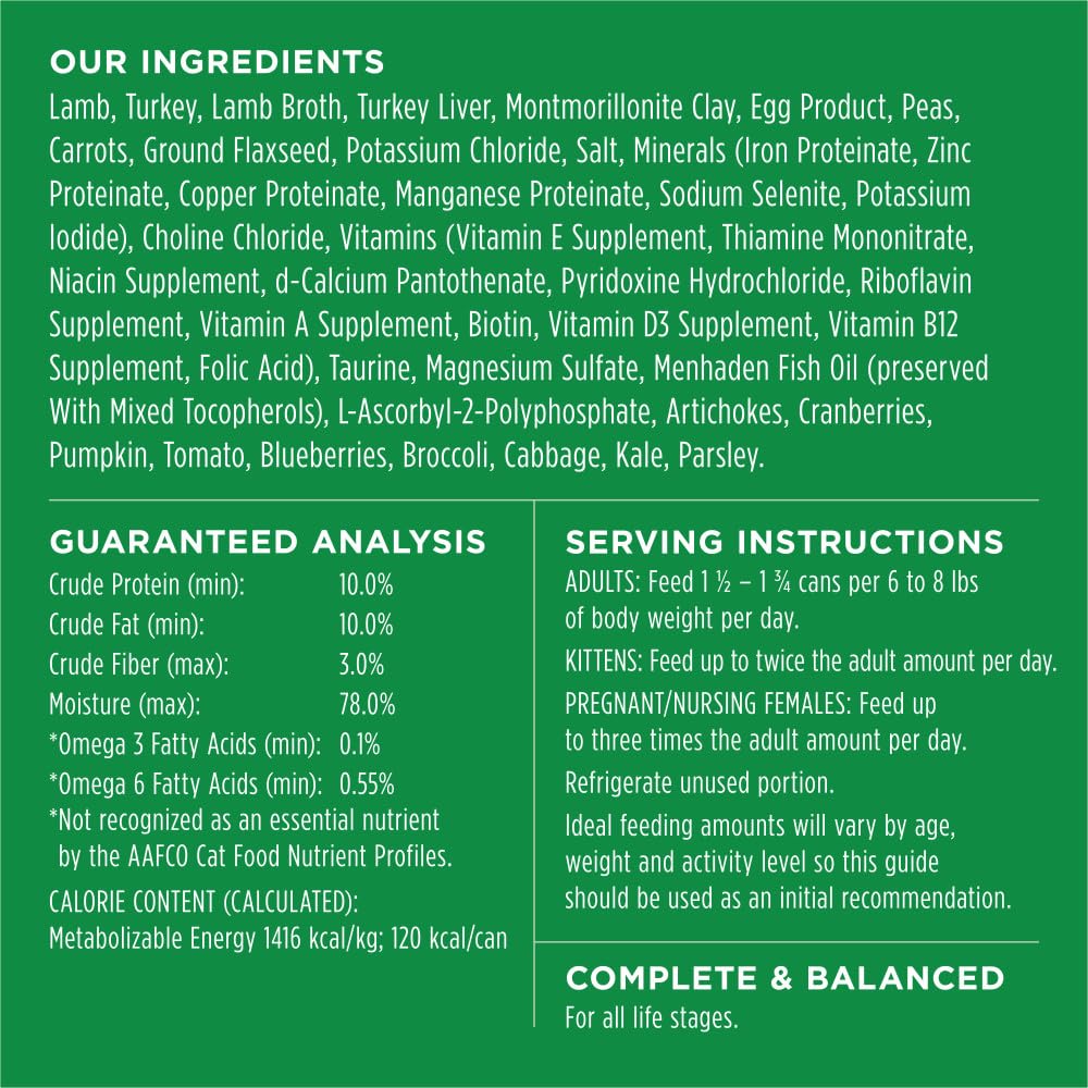 Instinct Original Grain Free Real Lamb Recipe Natural Wet Canned Cat Food by Natures Variety, 3 oz. Cans (Case of 24)