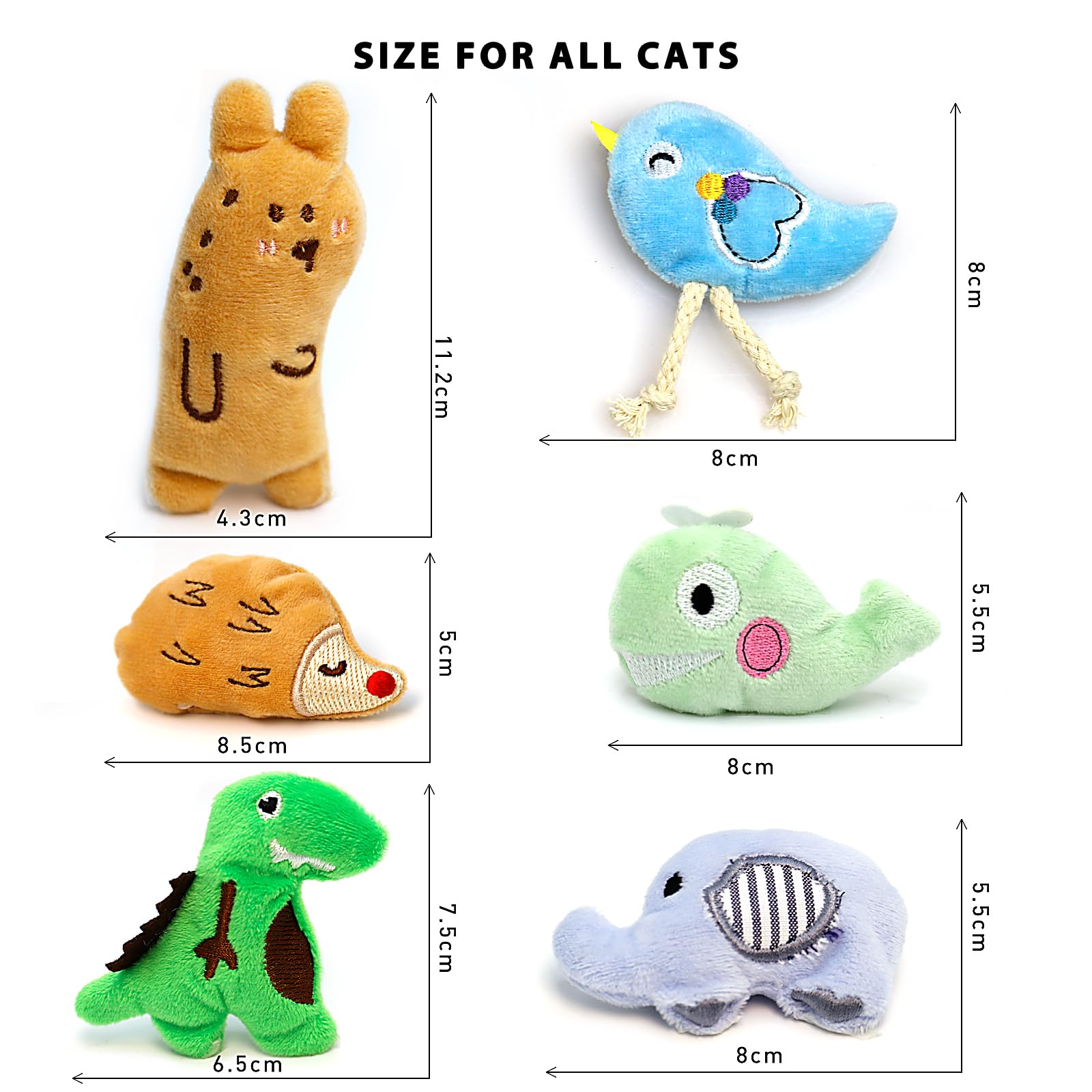 Azoffyiu Cat Toys, Interactive Cats Toy For Indoor Cats, Soft And Durable Crinkle Sound Catnip Toys, Catnip Filled Mouse Cat Tee