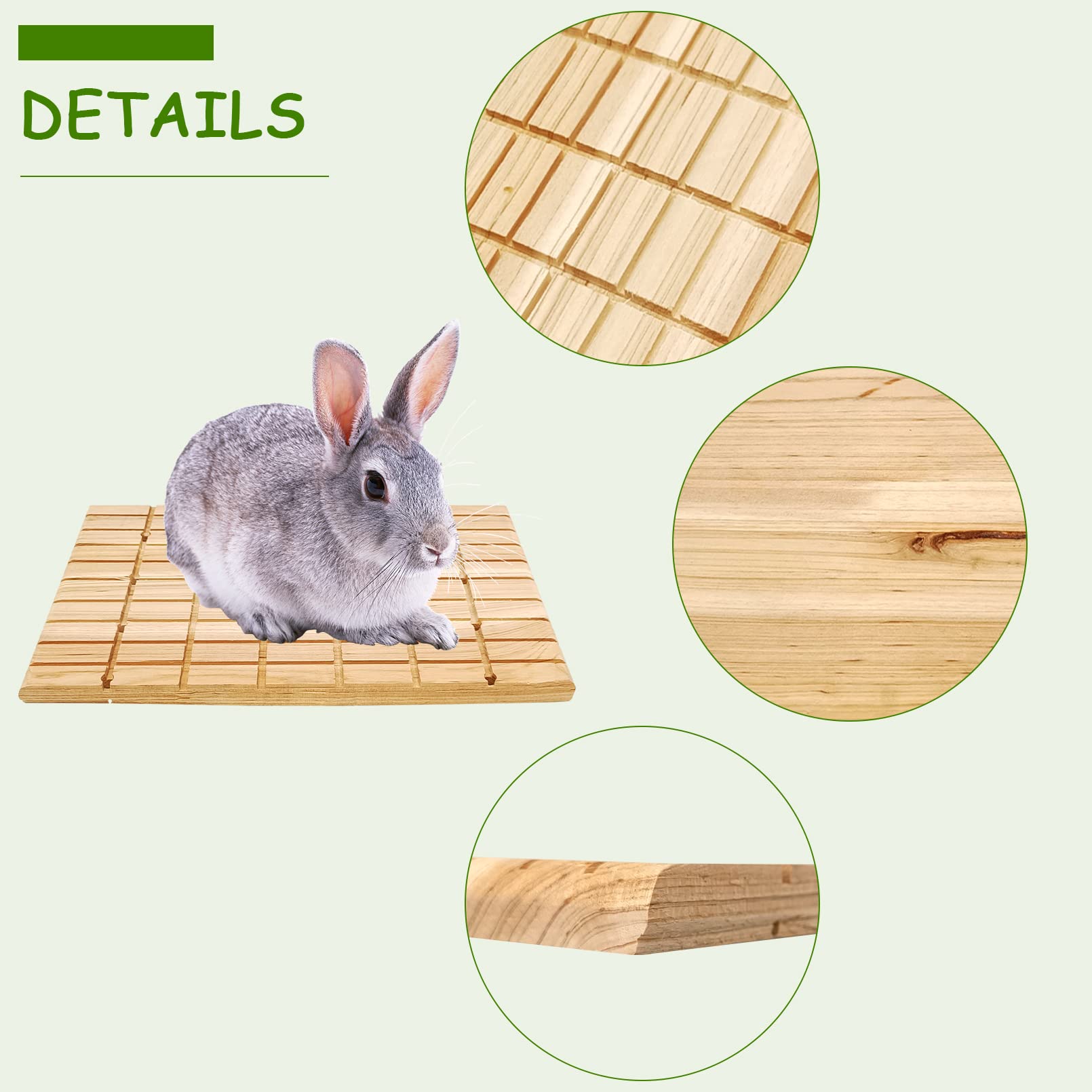 Tfwadmx 2 Pack Rabbit Wooden Scratch Board Bunny Claws Scratching Pad Guinea Pigs Digging Platform Teeth Grinding Toys For Small Animal Hamster Chinchilla Hedgehog