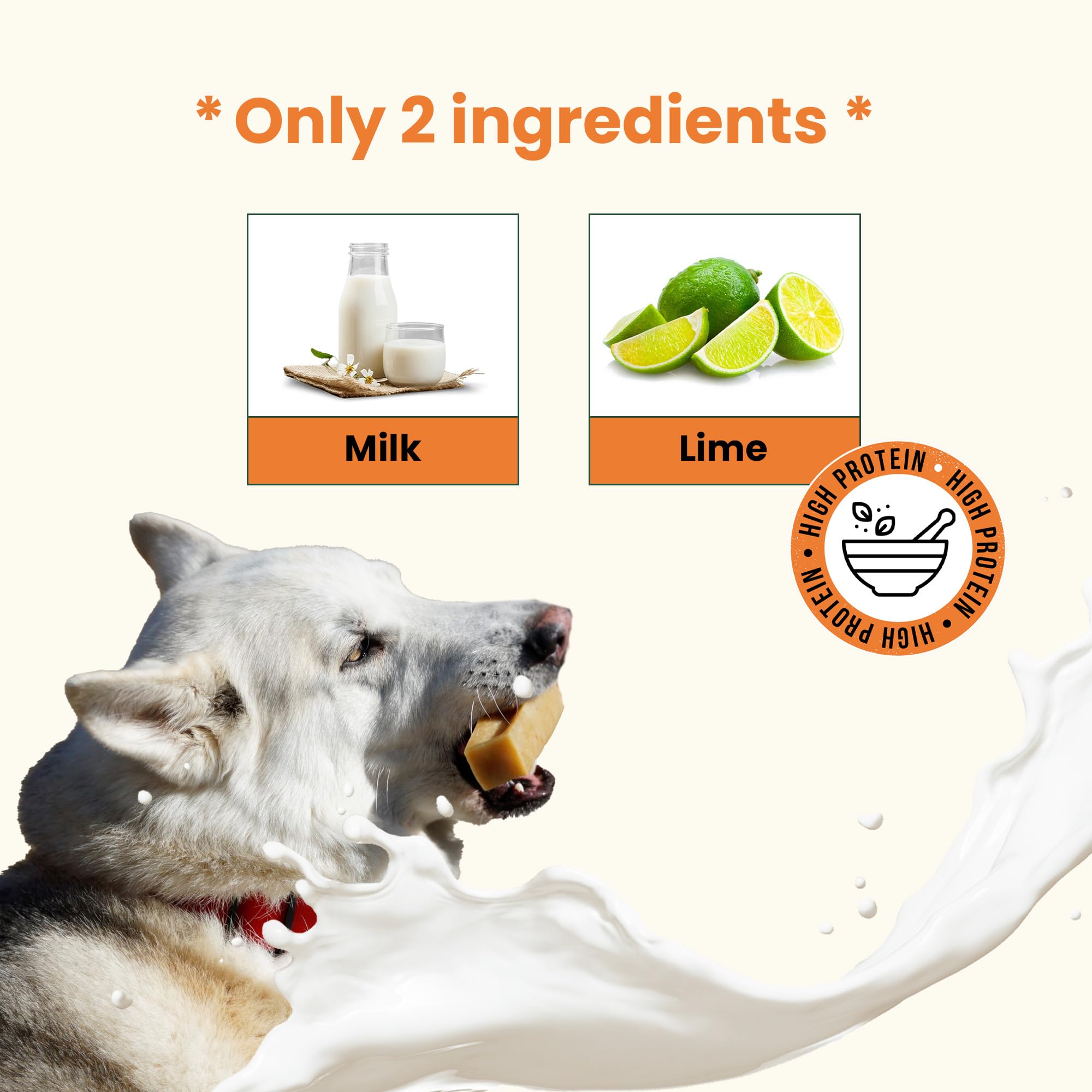 The Safe Dog Chew Company 100% Natural Cheese Chews for Medium Dogs - 15.8 oz Pack of 6, Long-Lasting, No Preservatives, Great Teeth Cleaner