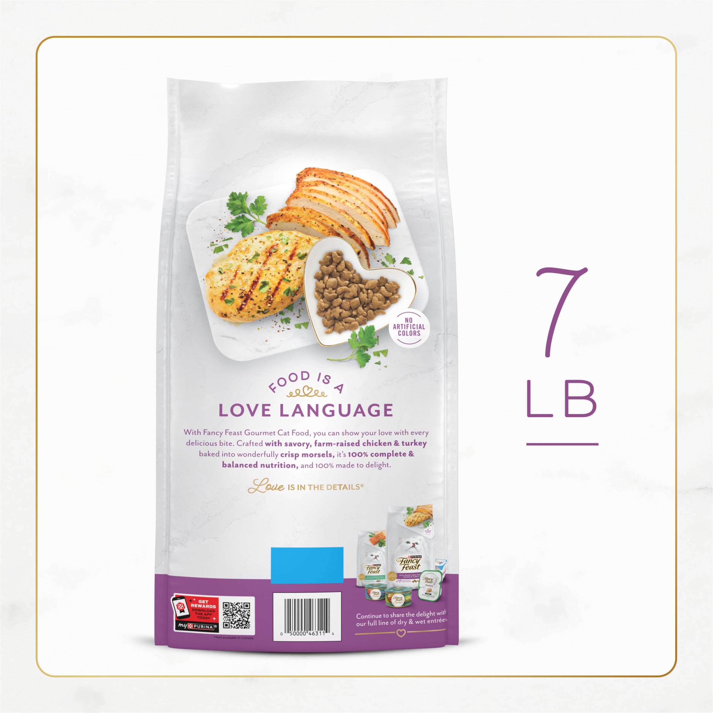 Purina Fancy Feast Dry Cat Food with Savory Farm-Raised Chicken and Turkey - 7 lb. Bag