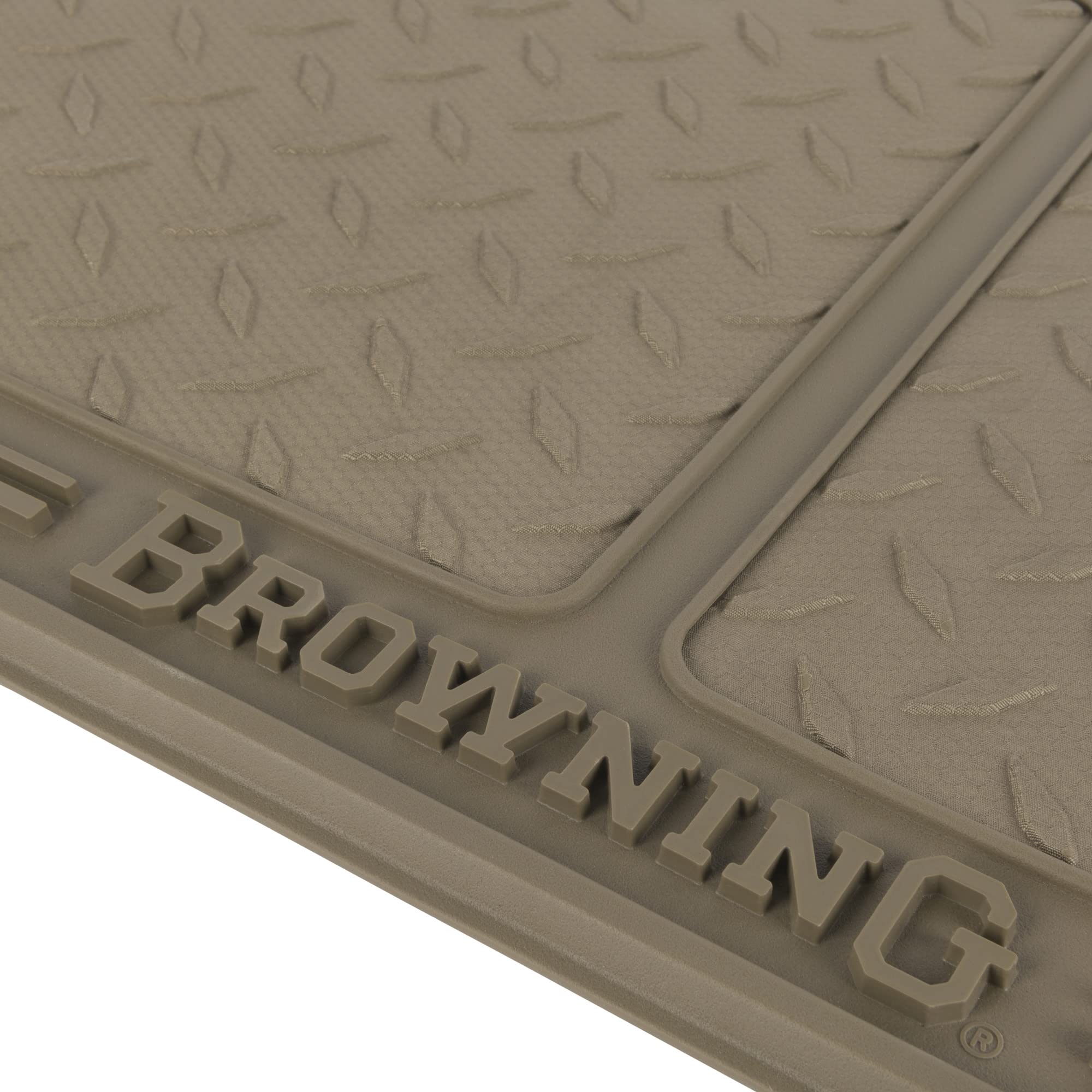 Browning Pet Dish Mat, Easy to Clean Dish Mat with Rubber Non-Skid Base, Elk Grey
