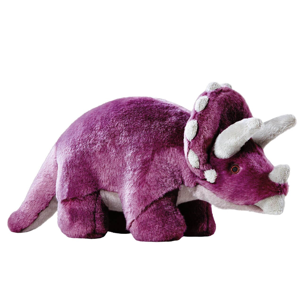 Fluff & Tuff Charlie Triceratops Plush Dog Toy - Large 14" - Soft Plush Material