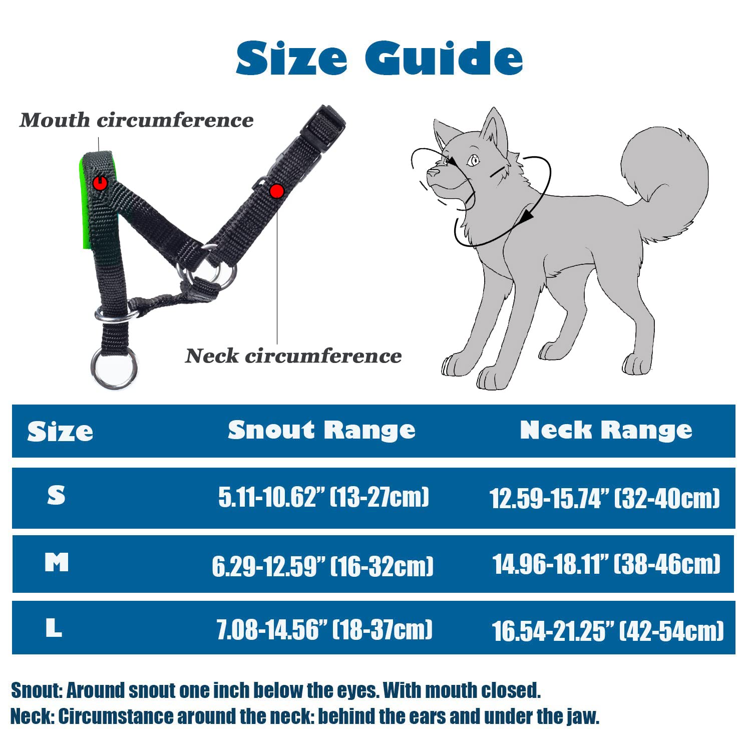 wintchuk Dog Head Collar - Soft Nylon Harness, Stops Pulling, Medium Size, Apple Green