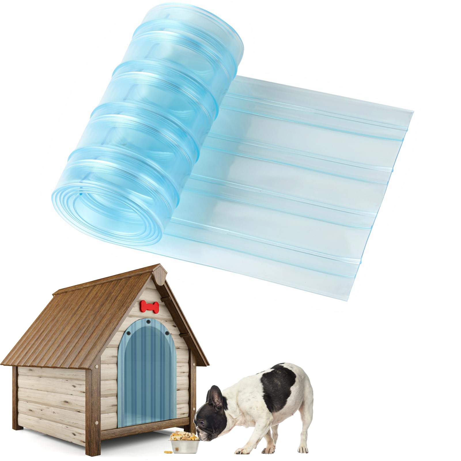 Dog Door Replacement Flap Plastic Vinyl Door Strips Transparent Dog House Door Flap Strips For Diy Dog Or Cat Door, Easy To Cut 