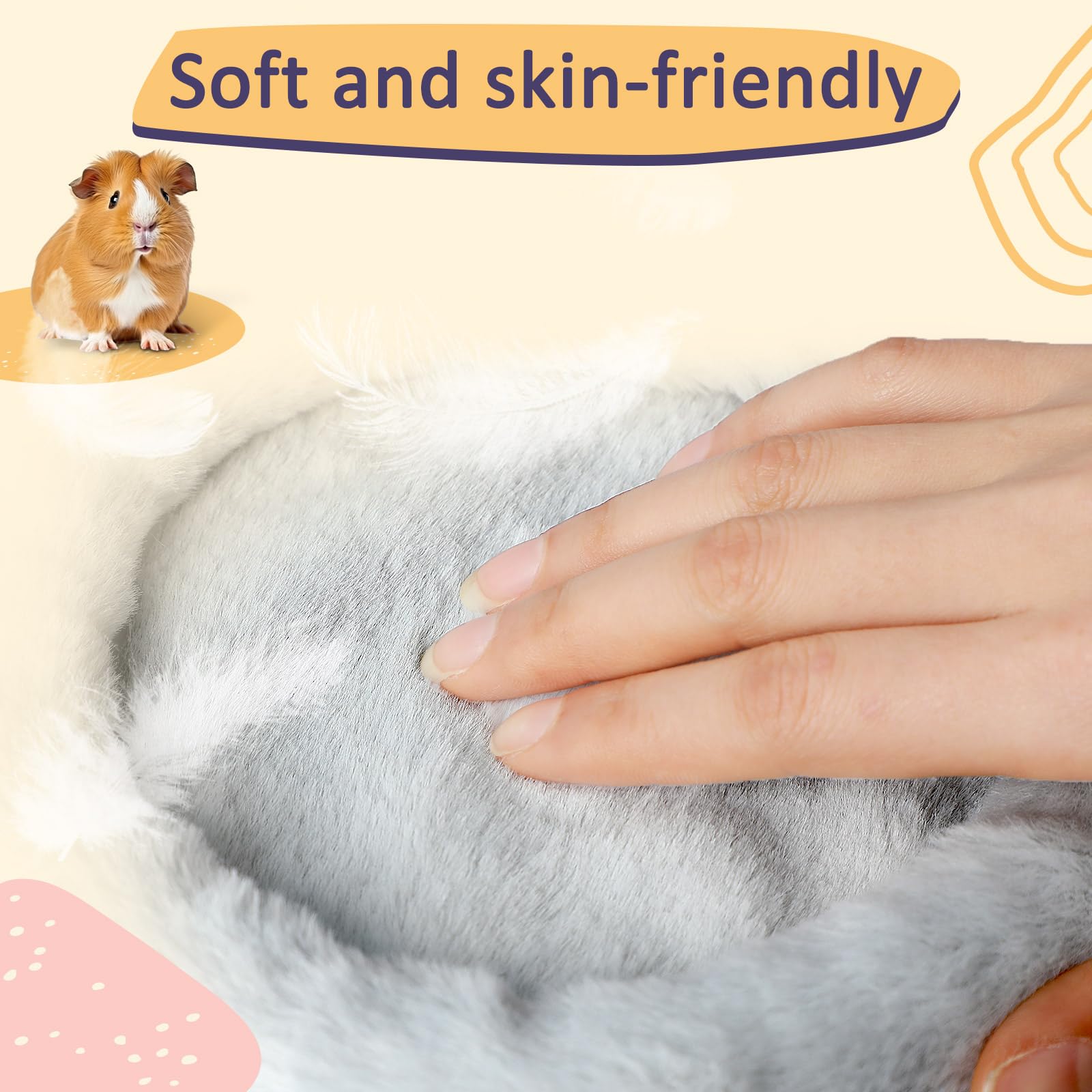 FEBSNOW Guinea Pig Beds, Hamster Bed Hedgehog Bed for Hamster Hedgehog Squirrel Tortoise Lizard and Other Small Animal