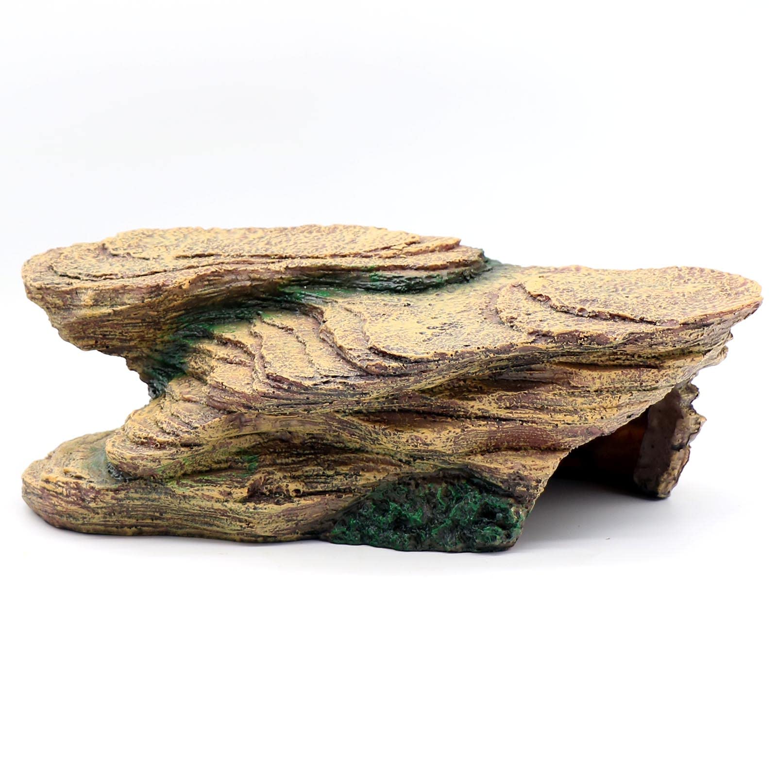 Turtle Basking Platform Shale Scape Step Ledge, Reptile Cave Hideout Turtle Tank Accessories Decorations, Great for Reptiles, Am