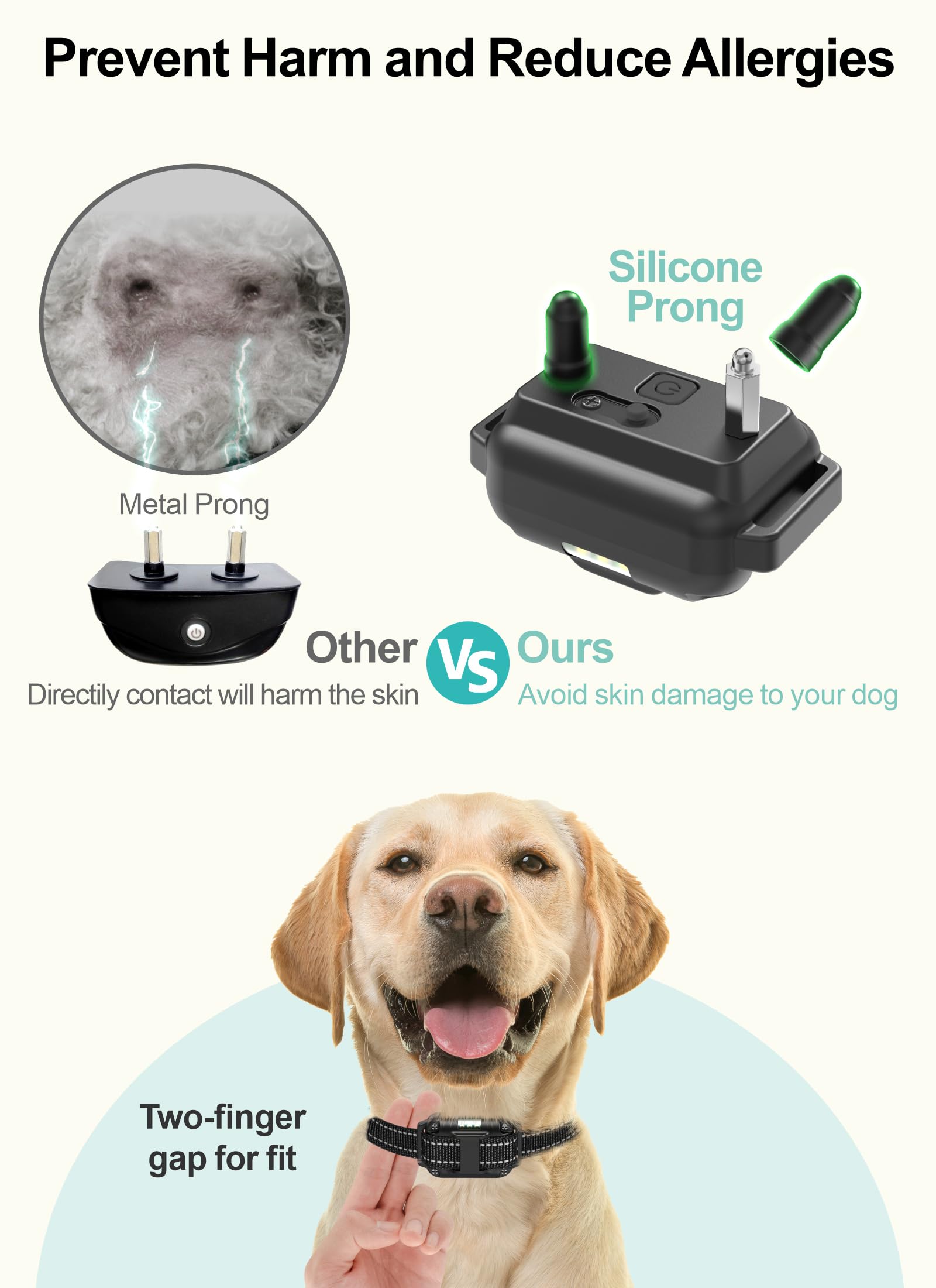 Funnipets Dog Shock Collar 2 Pack - Dog Training Collar With Remote Ip65 Waterproof E Collar For Dogs Training With Shock Vibrat