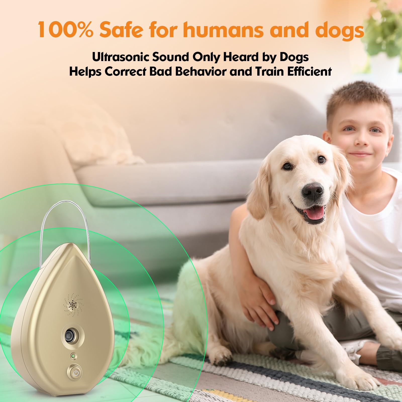 Anti Barking Device For Dogs Bark Box, Rechargeable Ultrasonic Barking Deterrent Devices With 3 Level Modes/Irregular Ultrasound