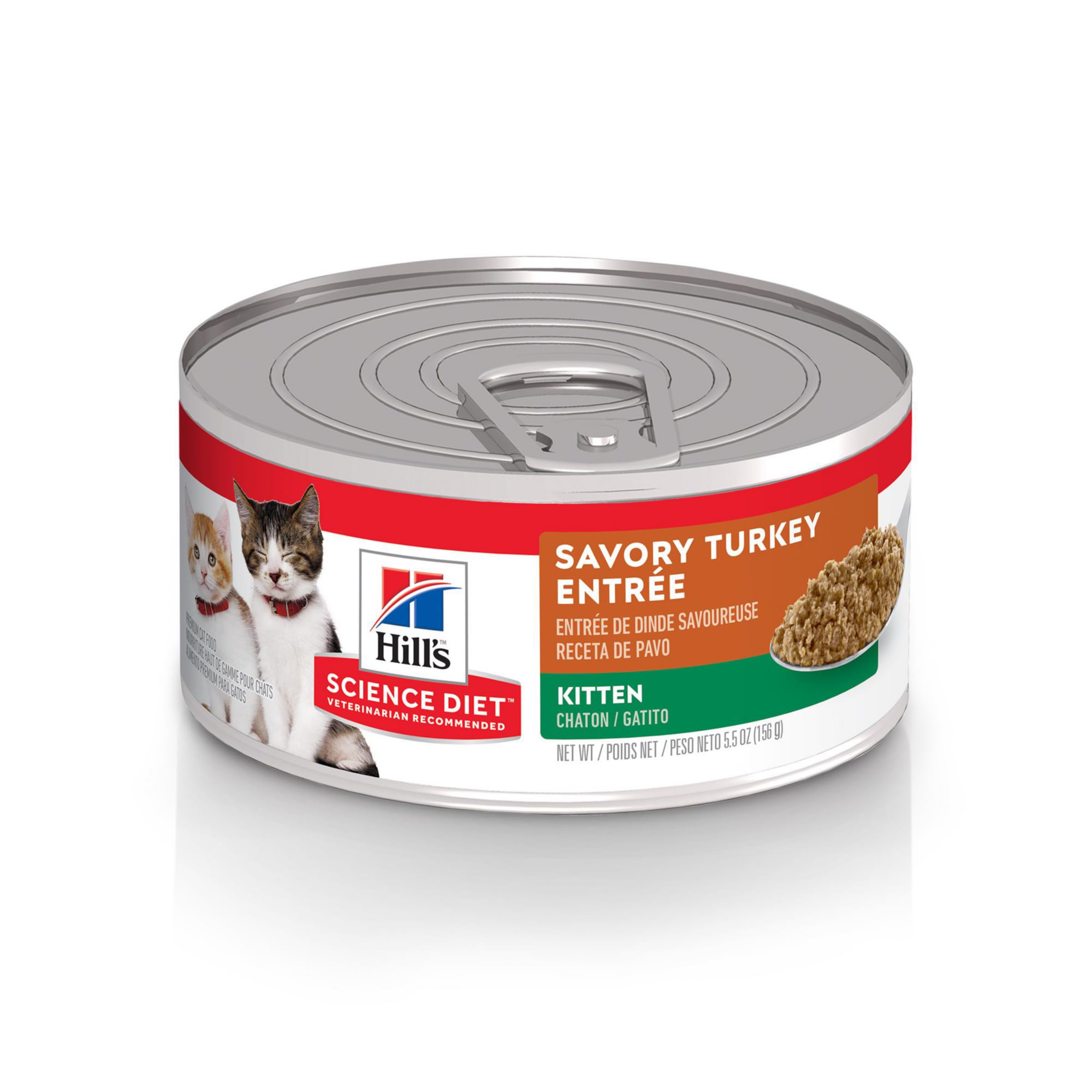 Hills Science Diet Kitten, Kitten Premium Nutrition, Wet Cat Food, Turkey Minced, 5.5 oz Can, Case of 24