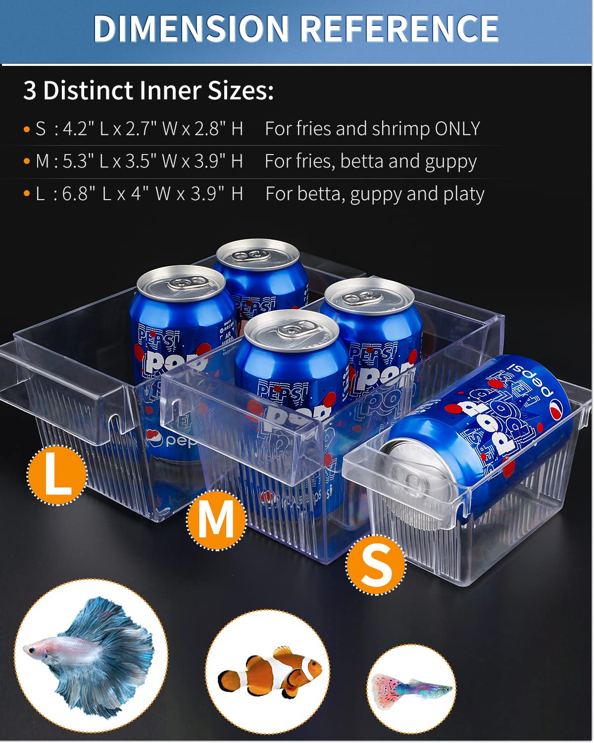 Pawfly Aquarium Fish Breeding Box Acrylic Hatchery Incubator Tank With Suction Cups Medium Isolation Box For Baby Fish Shrimp Betta And Guppy