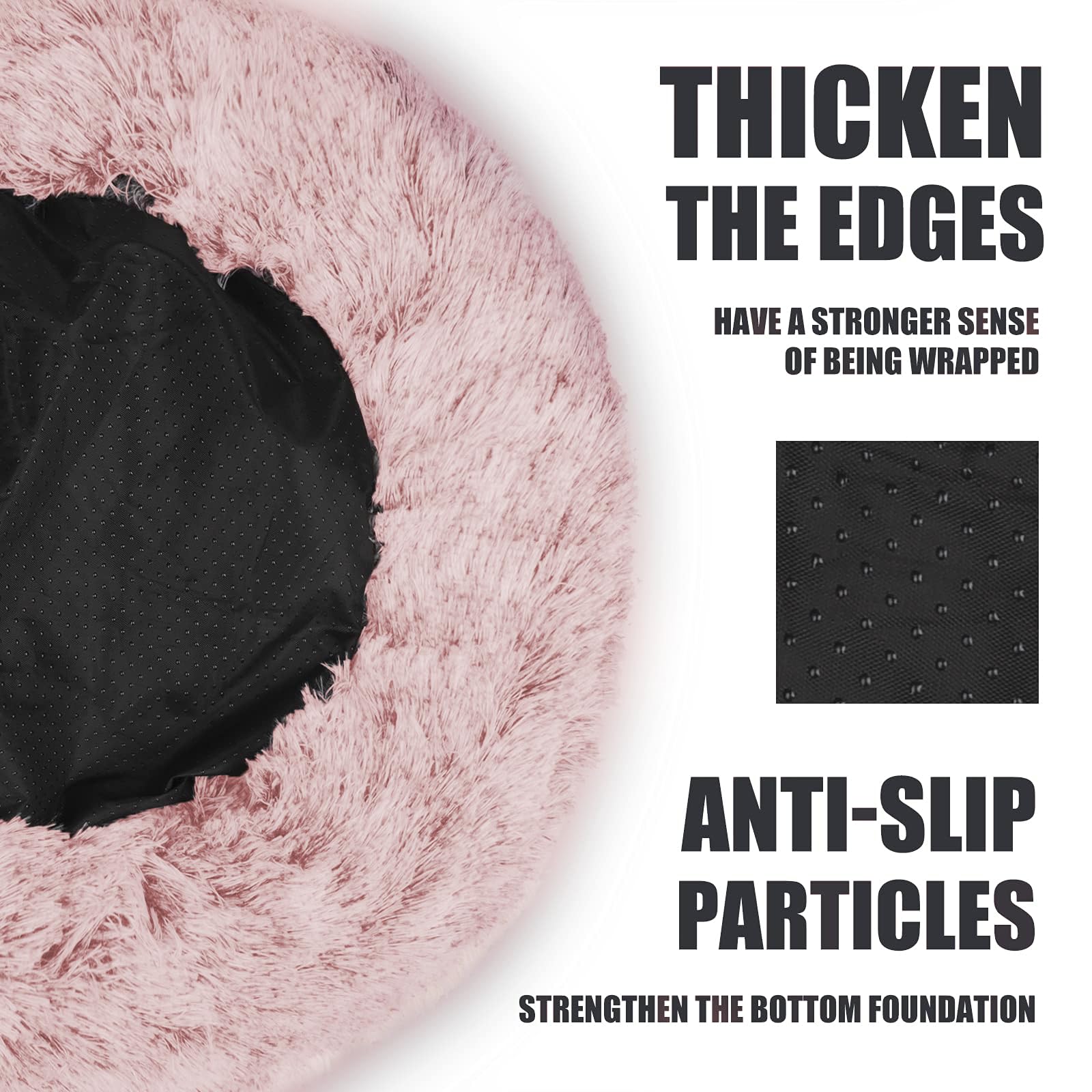 Shinhye Cozy Cat Bed - Round Plush Fluffy Hooded Cave, Indoor/Outdoor, Waterproof & Washable, Calming Anti-Anxiety Design - 23X2