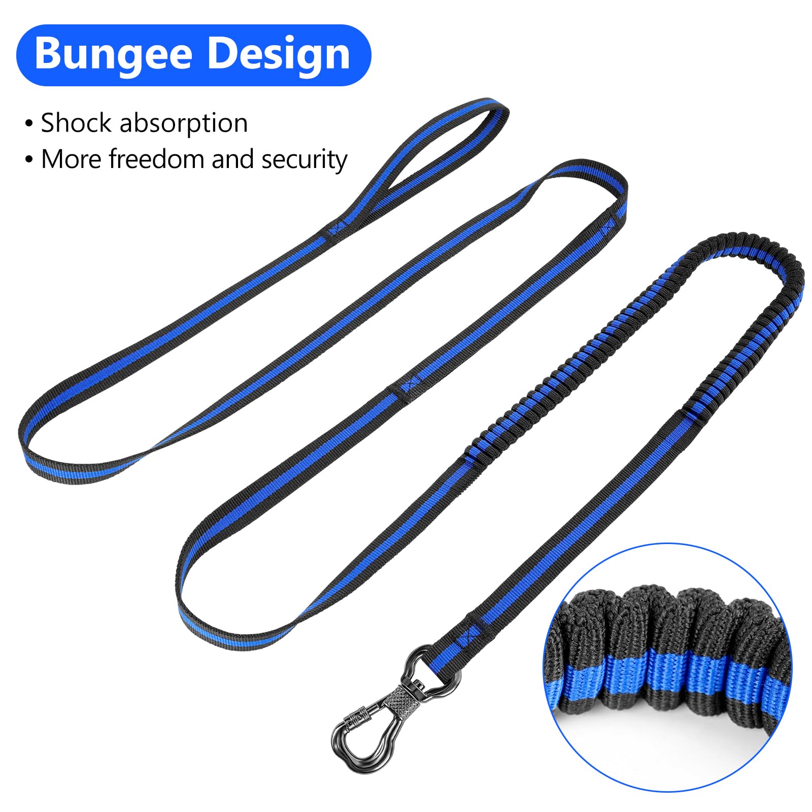 XiaZ Dog Tie Out Cable, 50ft Dog Trolley Runner Cable for Dogs up to 250lbs, Dog Lead for Yard, Camping, Outdoor, with 8 Ft Nylo