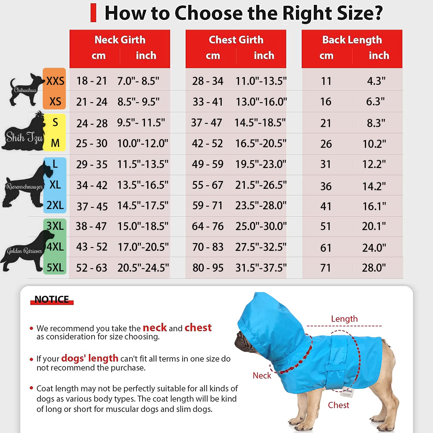 LeerKing Raincoat for Dogs - Hooded with Leash Hole, Waterproof Double Layer Coat Jacket with Lining, 10 Sizes for Small Medium and Large Dogs,Yellow,XL -Like New
