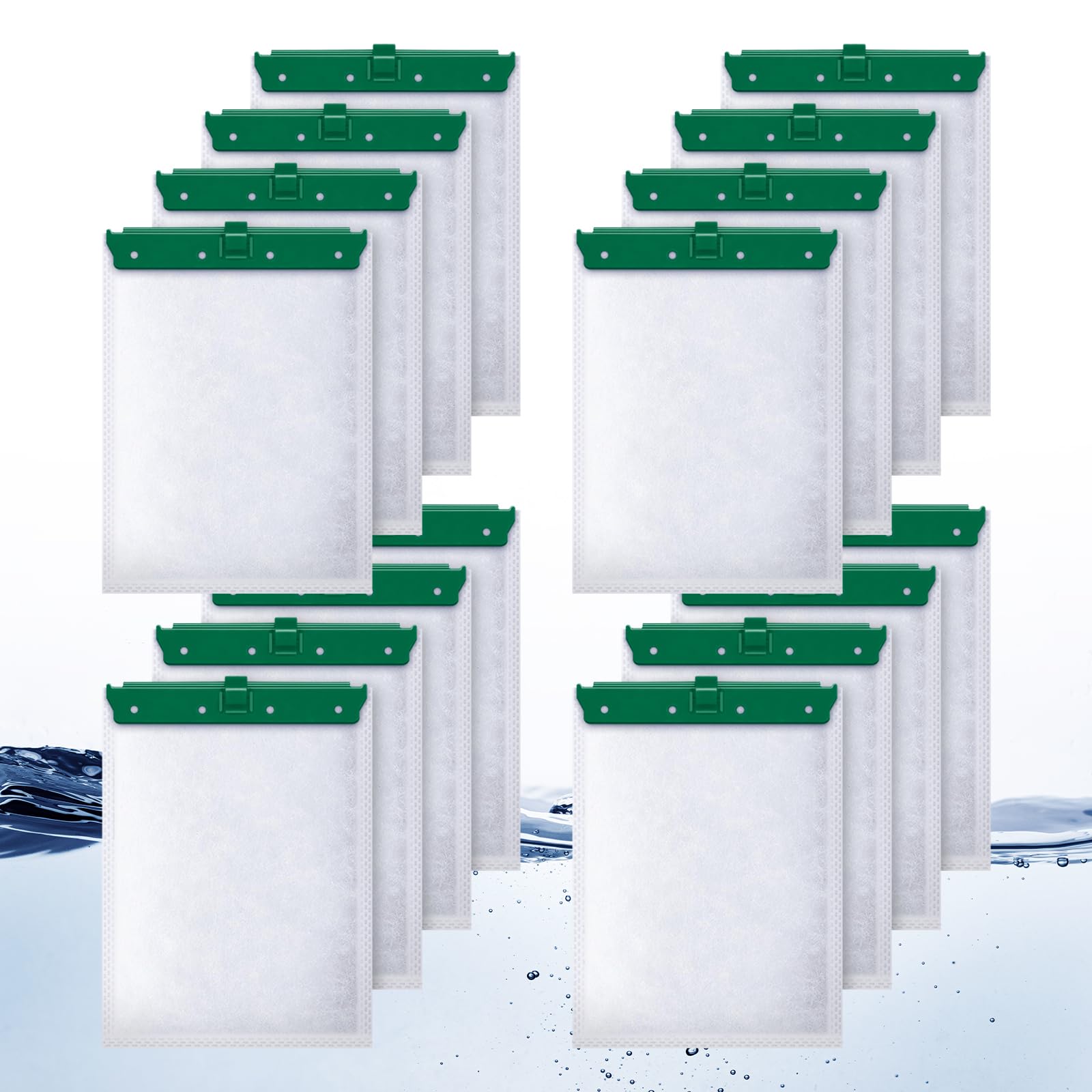 Esctabalt 16 Count Medium Filter Cartridges Compatible With Whisper Bio Bag Filters, Large Aquarium Filter Cartridge For Whisper