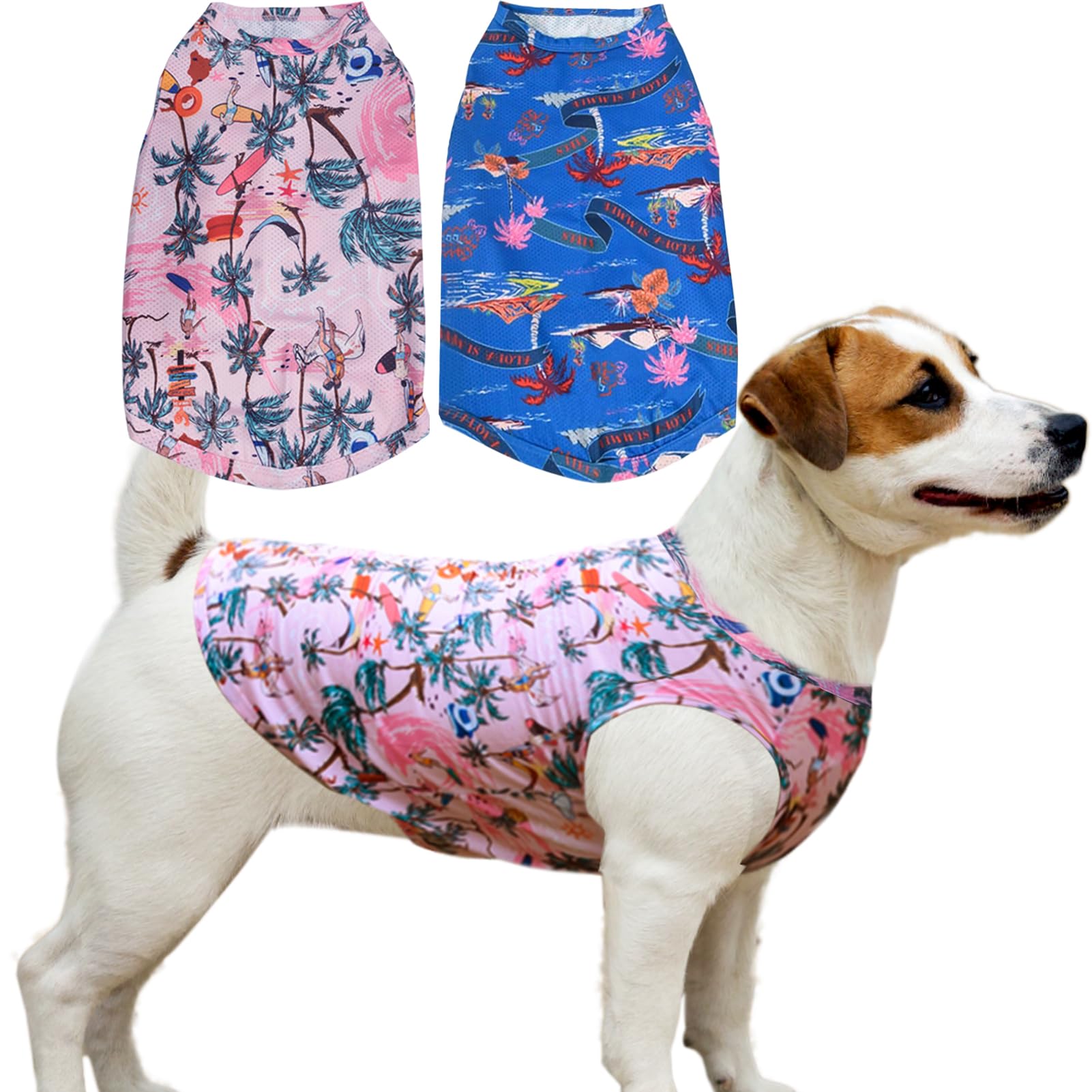 Uadonile Dog Cooling Shirts, Small Dog Shirts Dog Clothes For Boy Girl Dogs, Dogs Cooling T-Shirts For Bichon, Scottle, Dog Summ