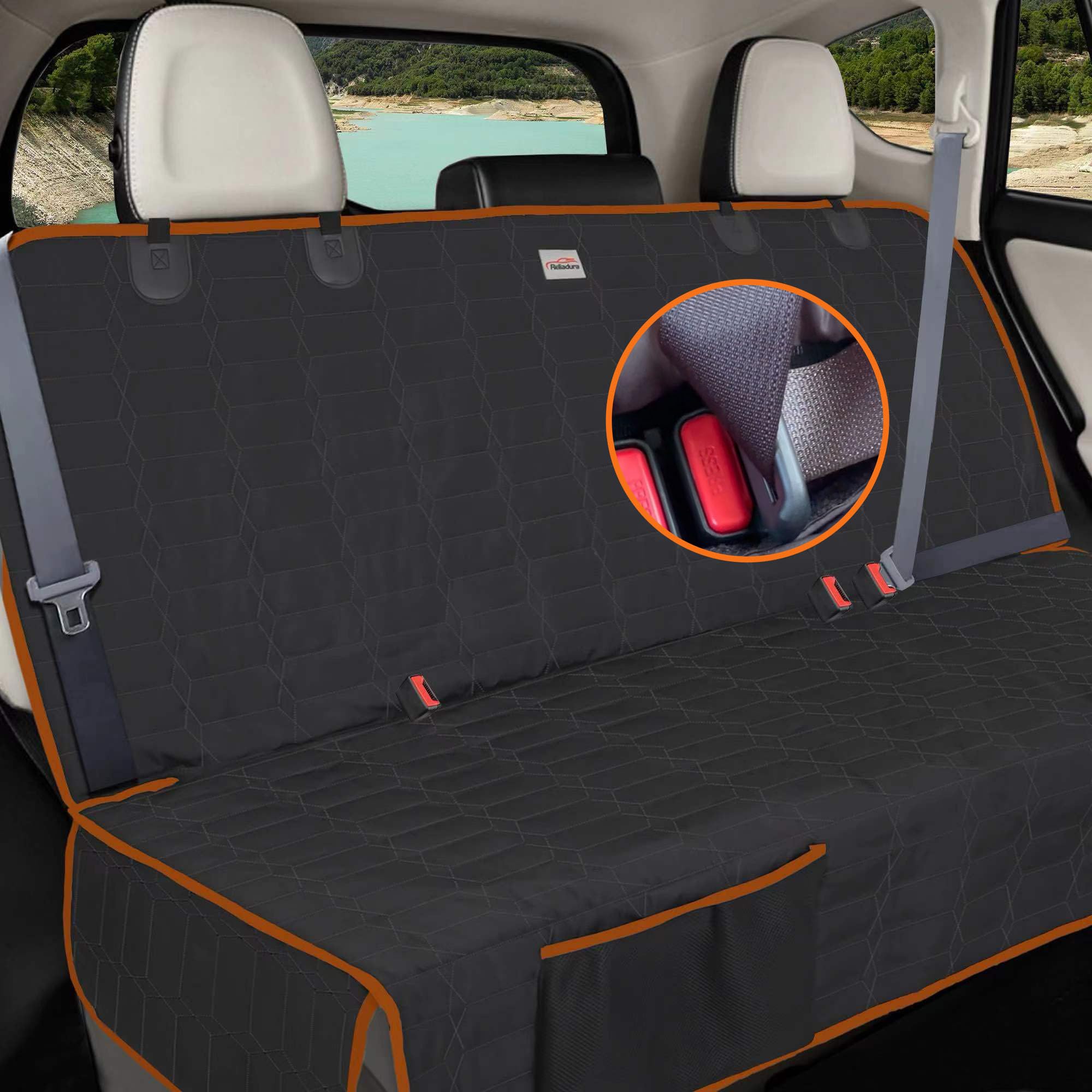 Reliadura Dog Seat Cover For Back Seat Waterproof Bench Seat Covers For Suv Washable Car Seat Covers For Dogs Non-Slip Pet Seat