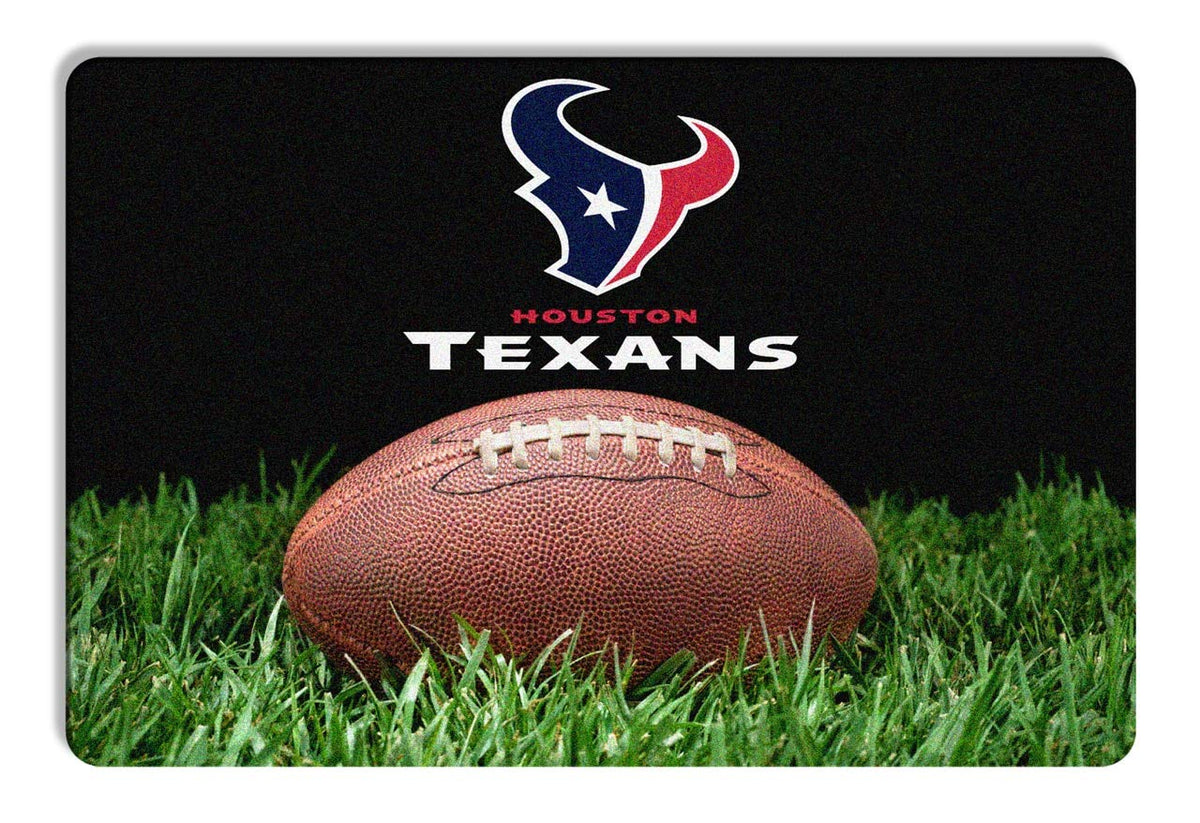 Nfl Houston Texans Classic Football Pet Bowl Mat, Large