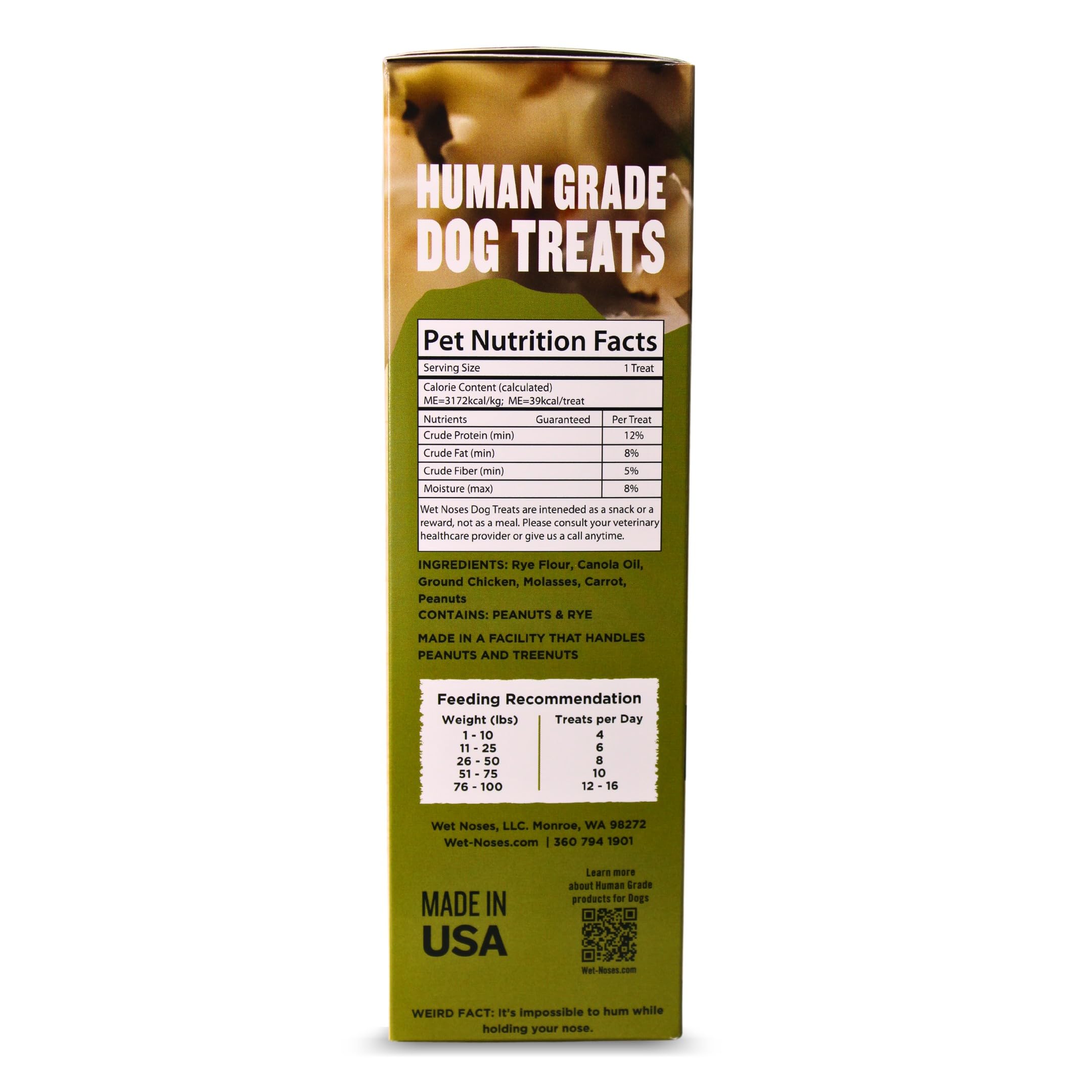 Wet Noses Organic Crunchy Dog Treats - All-Natural Chicken Pot Pie, 14oz - Healthy Non-GMO Snacks for All Dog Sizes & Breeds
