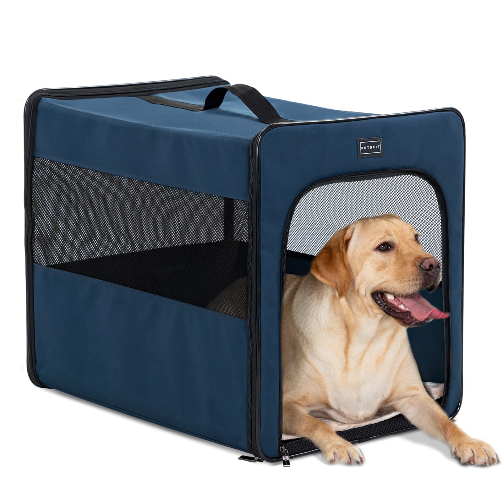 Petsfit Portable Dog Crate, Dog Travel Crate - 31 Inch With Thicken Mat, Easy To Fold, Sturdy And Portable, Perfect For Travelin
