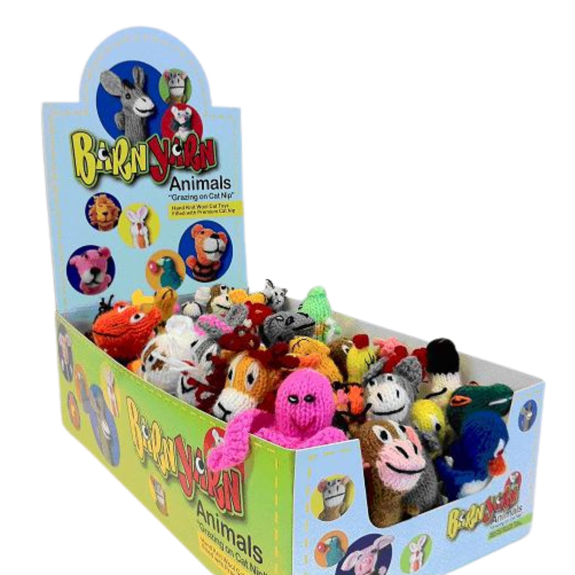 Barn Yarn Hand Knit Wool Cat Toy, Stuffed With Organic Catnip (3 Pack)