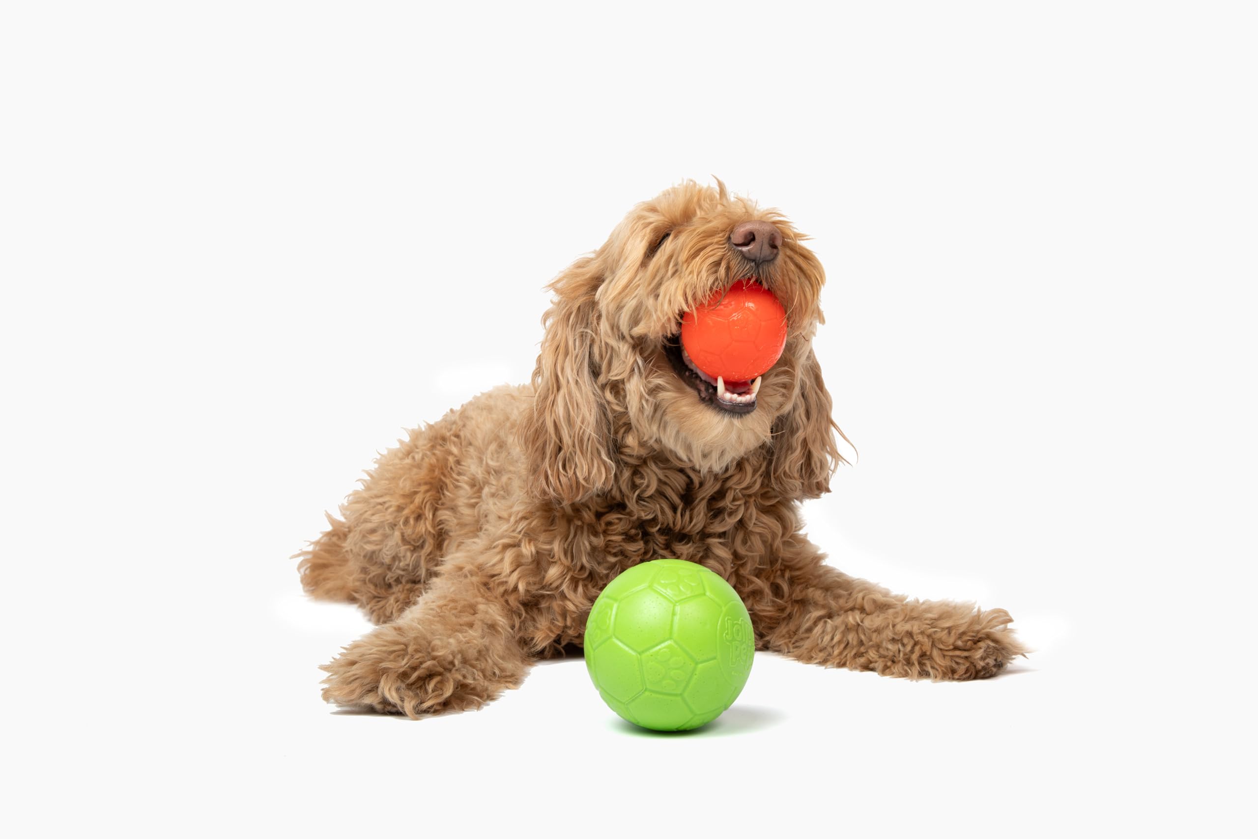 Jolly Pets Mini Jolly Soccer Ball; Floating-Bouncing Dog Toy; 3 Green Apple