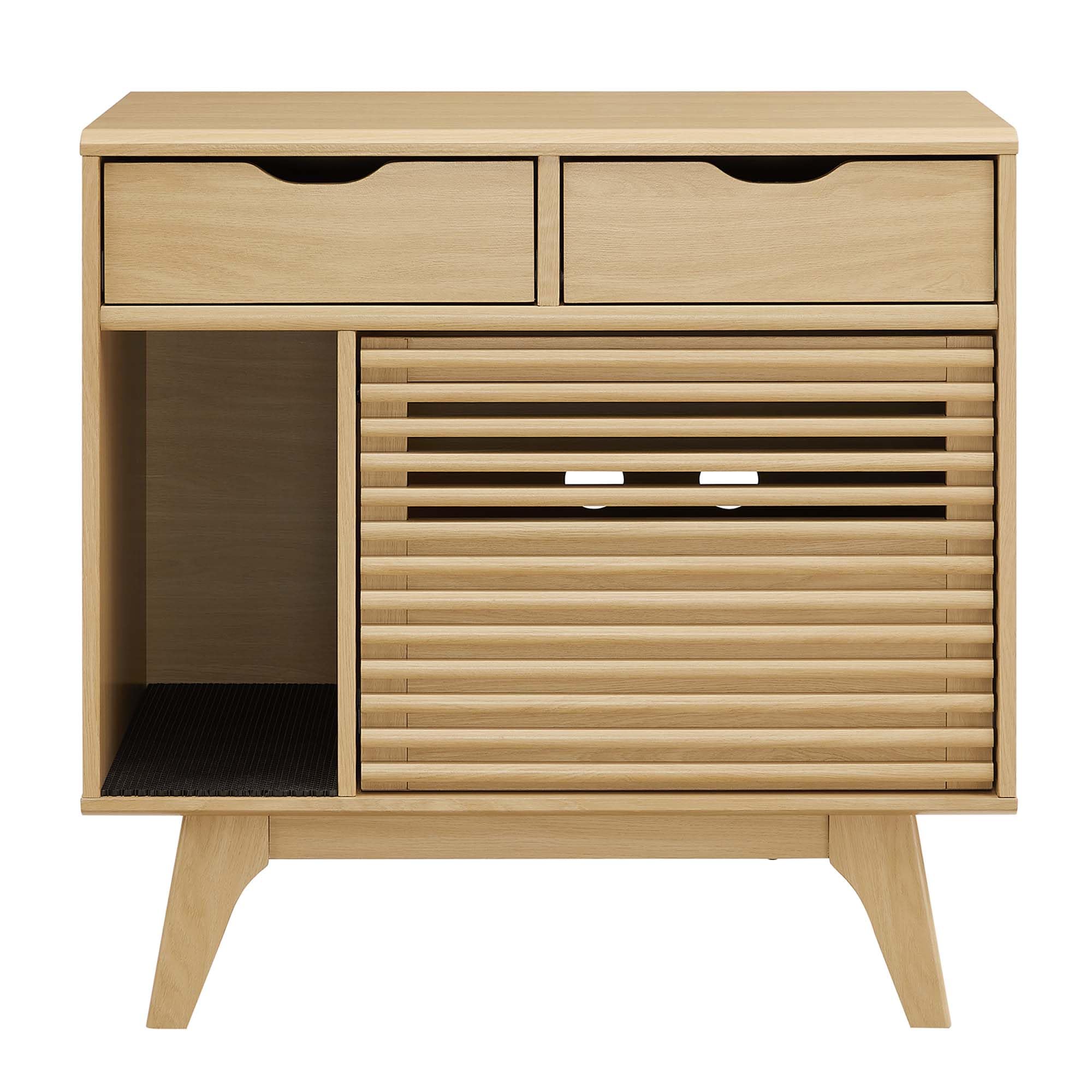 Modway EEI-6796-OAK Render Cat Cabinet, Oak