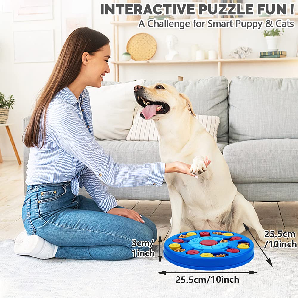 Joansan Dog Puzzle Toys Interactive Puzzle Game Dog Toy for Smart Dogs IQ Stimulation Treat Puzzle Toy for Dogs Treat Training,P
