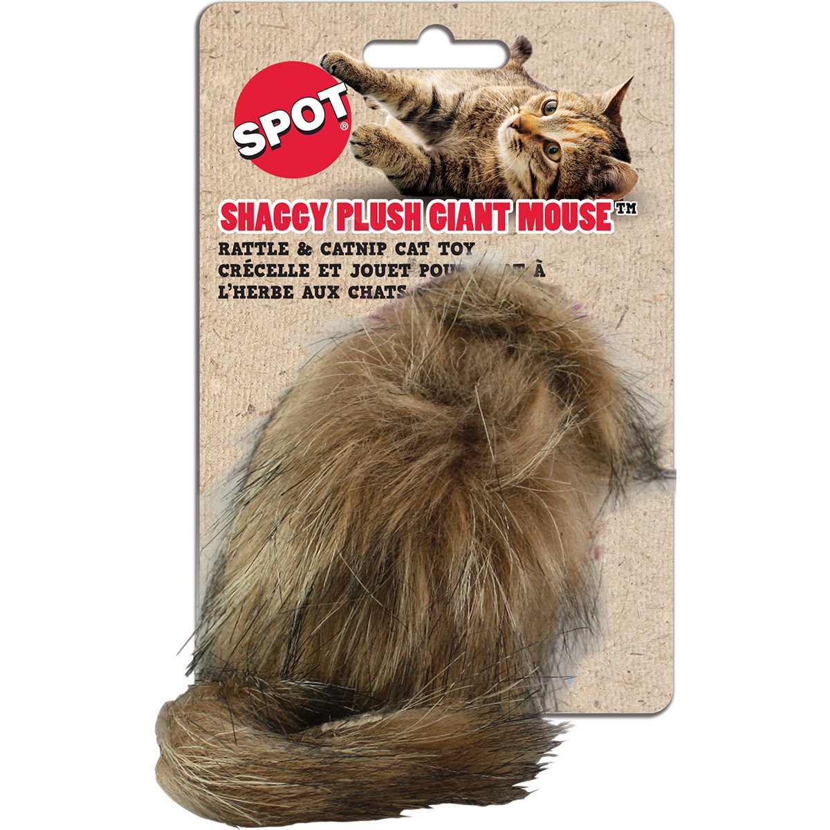 Spot Central Squeaky Fur Mouse 4In