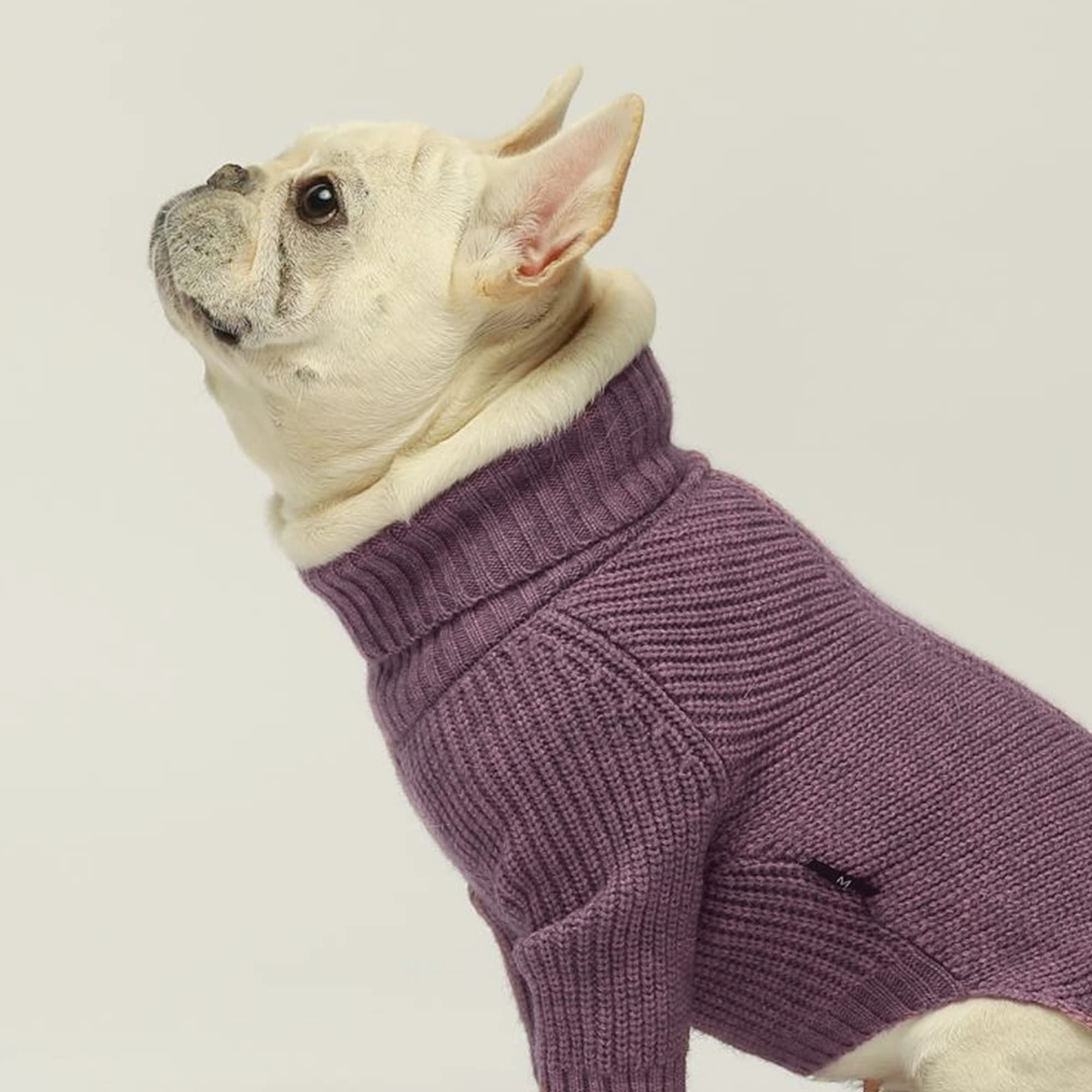 Fitwarm Thermal Knitted Dog Sweater Doggy Winter Coat Pet Clothes Doggie Turtleneck Jacket Puppy Outfits Cat Sweatsuit Purple X-Large