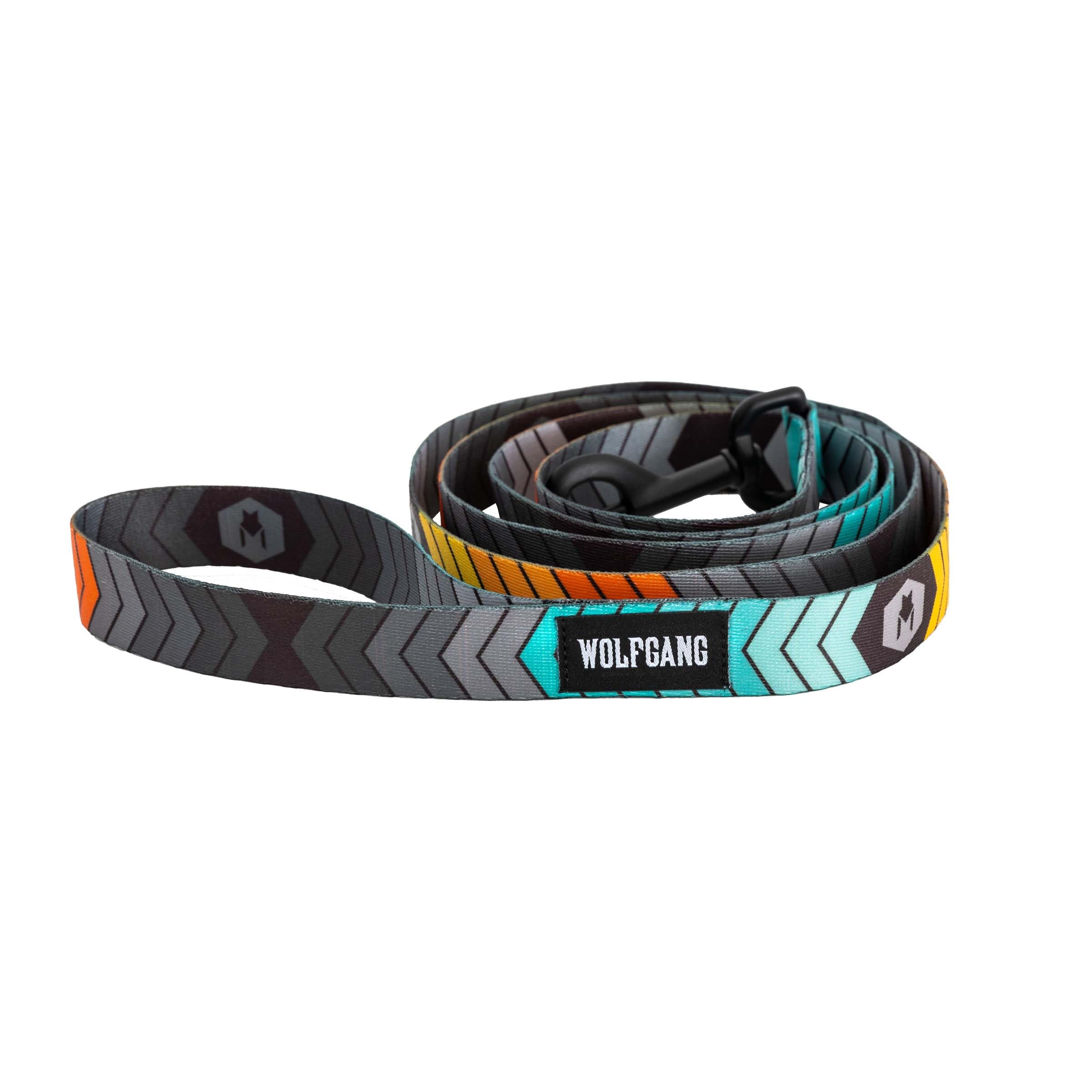 Wolfgang Heavy Duty Dog Leash, Pull-Tested To Over 800 Lbs For Walking & Training, Chevtech Print, Large