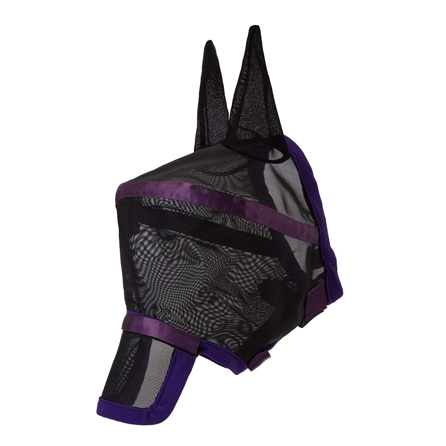 Harrison Howard Maskology Supreme Horse Fly Mask Stellar UV Protection with Detachable Nose Cover Well-Received 2-in-1 Mask Purp