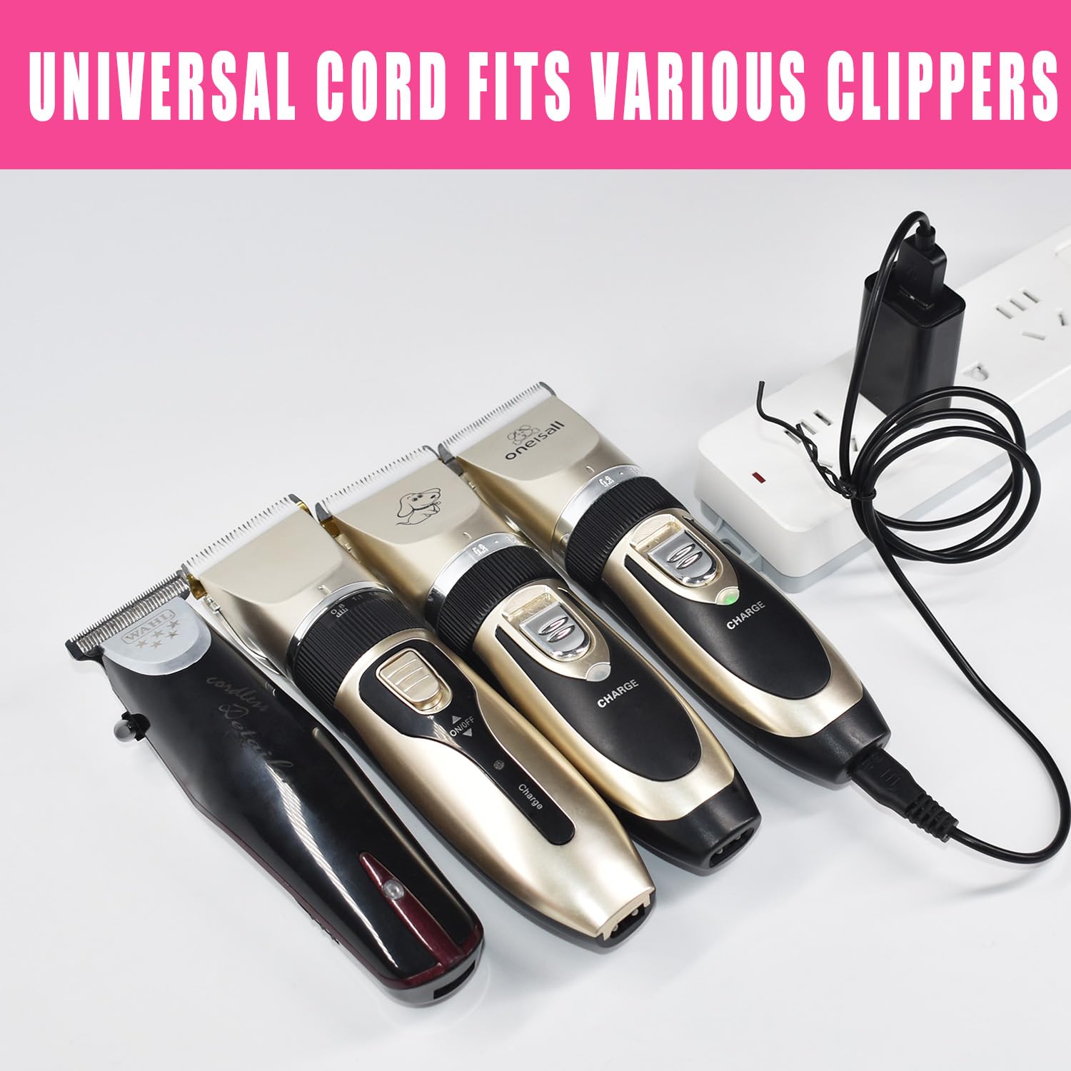 Universal Hair Clipper Charger Cord, Replacement Charger for Various Electric Hair Clipper, Shavers, Razors,Trimmer, Pet Clipper