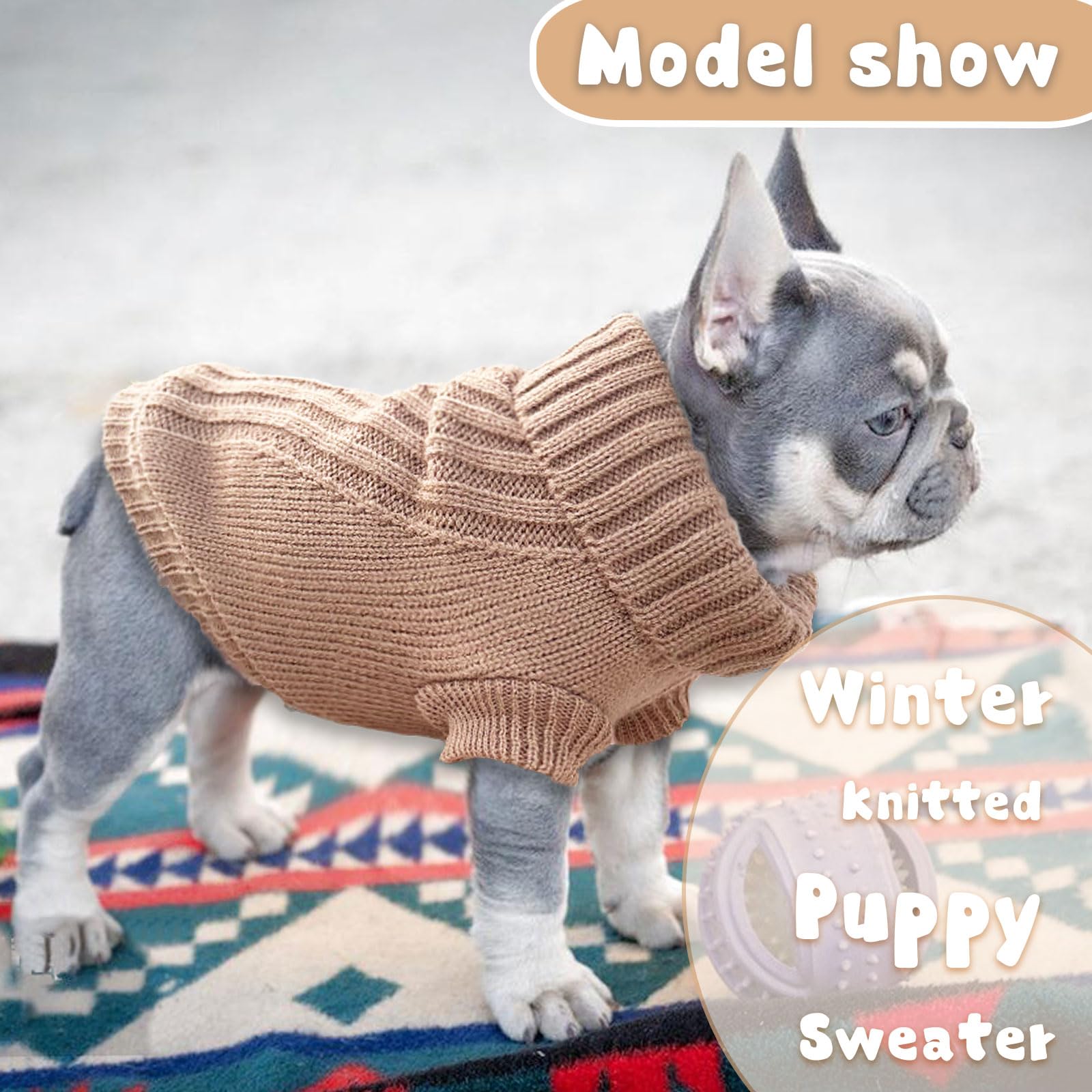Puppy Sweater Dog Sweater For Small Dogs Autumn Winter Dog Knitted Sweaters Warm Pet Knitwear For Chihuahua Teacup Dog Yorkie (X