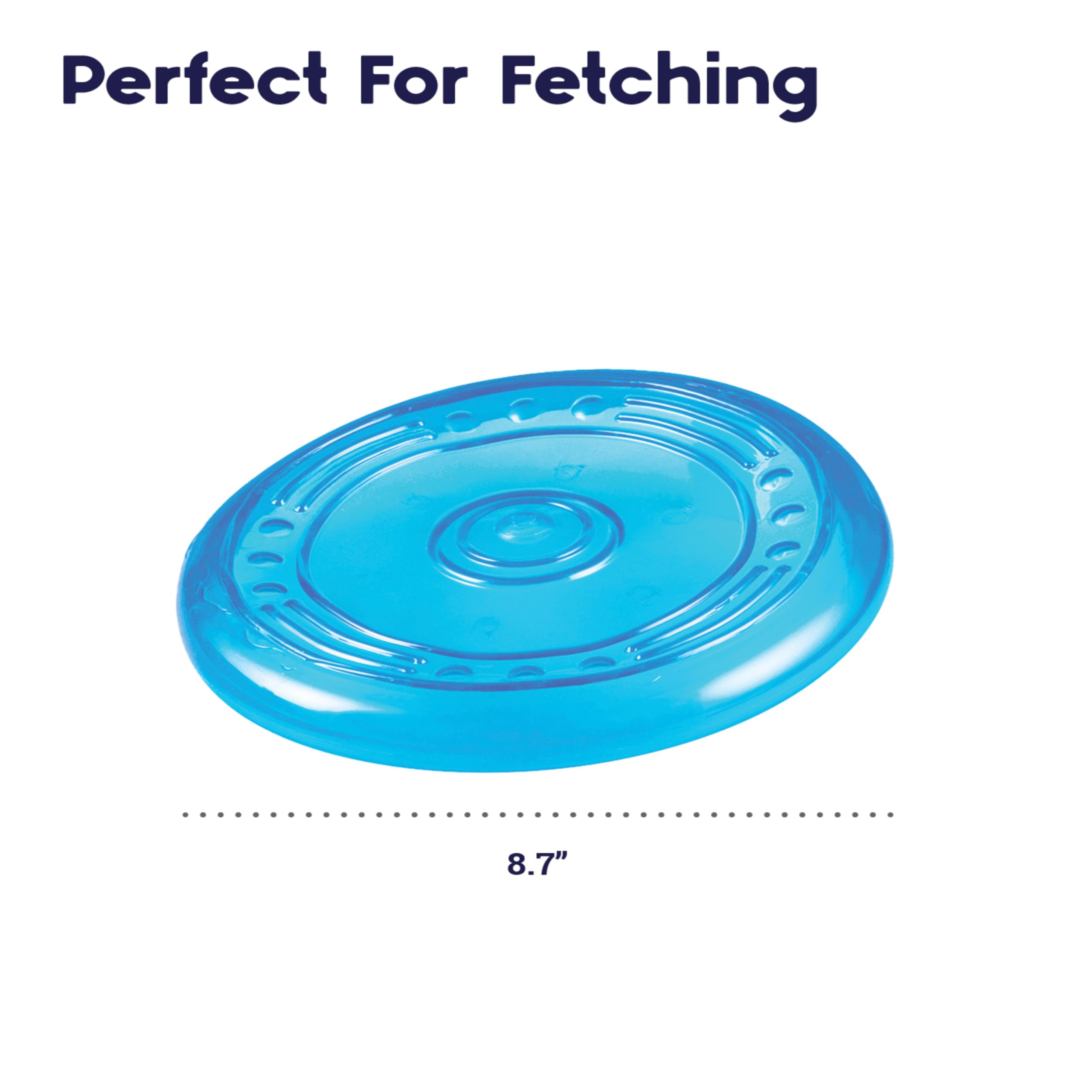 Petstages Orka Flyer Dog Fetch Toy - Royal Blue Rubber Disc for All Breeds, Model 231