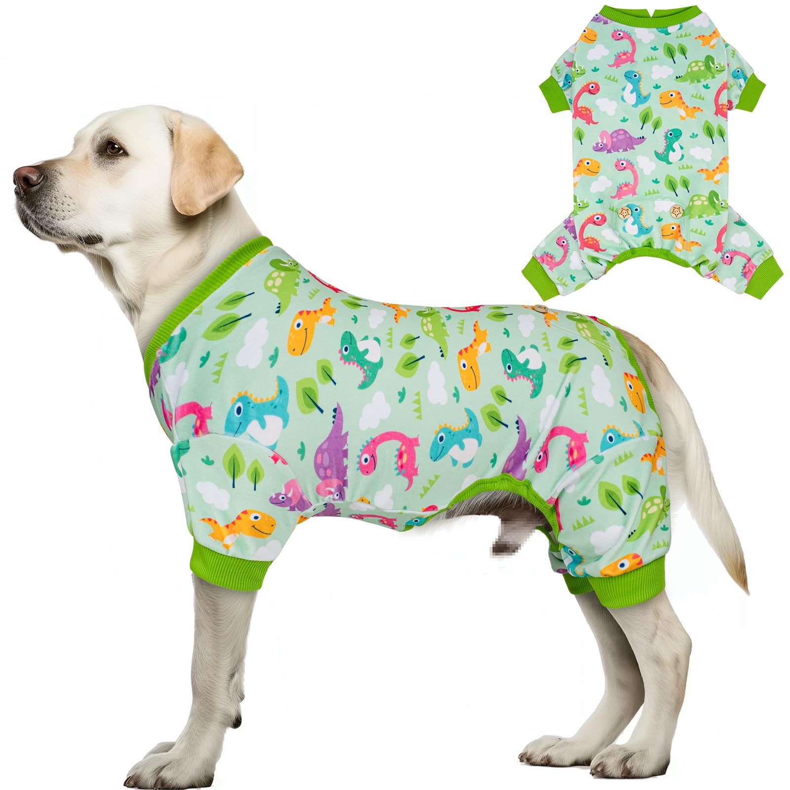 Kyeese Dog Pajamas Comfy Clothes For Dogs Boy Girl Stretchy Pet Jammies Onesie Soft Outfit Velvet Pjs Large Dog Pajamas With Col
