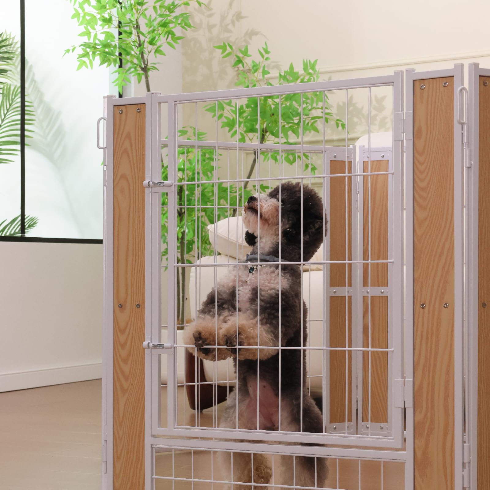 Heavy Duty Dog Playpen 32 Inch Height - Indoor Outdoor Pet Fence Enclosure For Medium And Small Dogs - Foldable Puppy Exercise P
