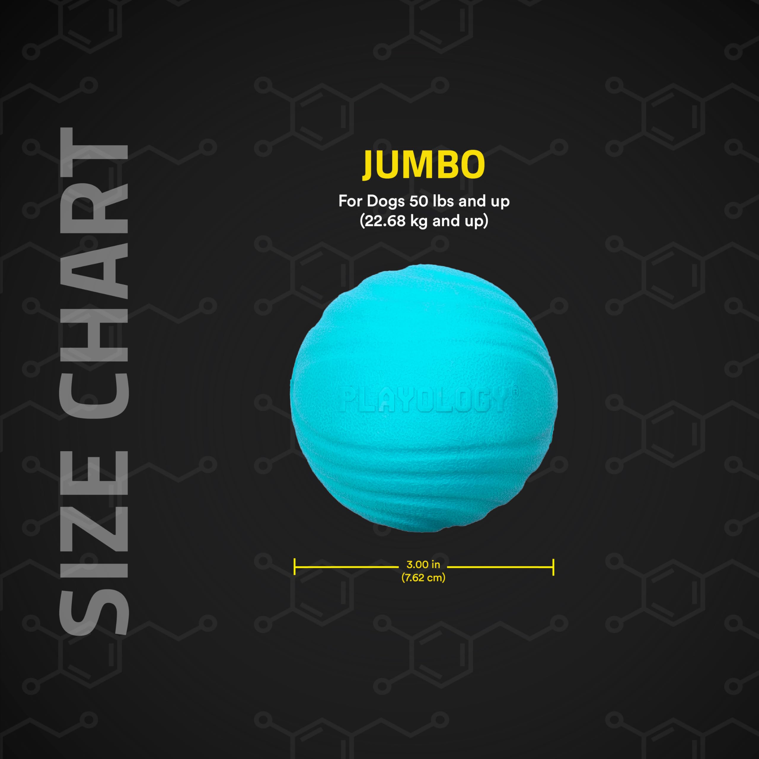 Playology Dual Layer Ball For Dogs | Engaging All Natural Peanut Butter Scented Blue Toy | Jumbo Sized Chew Ball For Large To X-