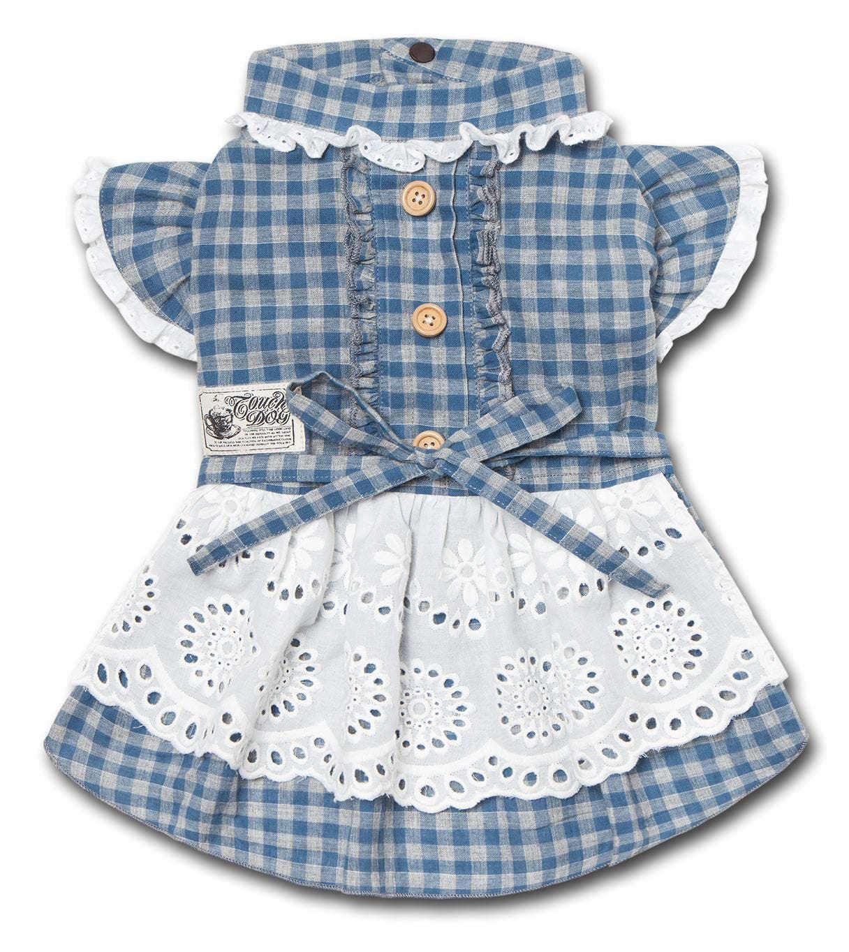 Touchdog 'I Love Poochi' Classical Fashion Plaid Dog Dress