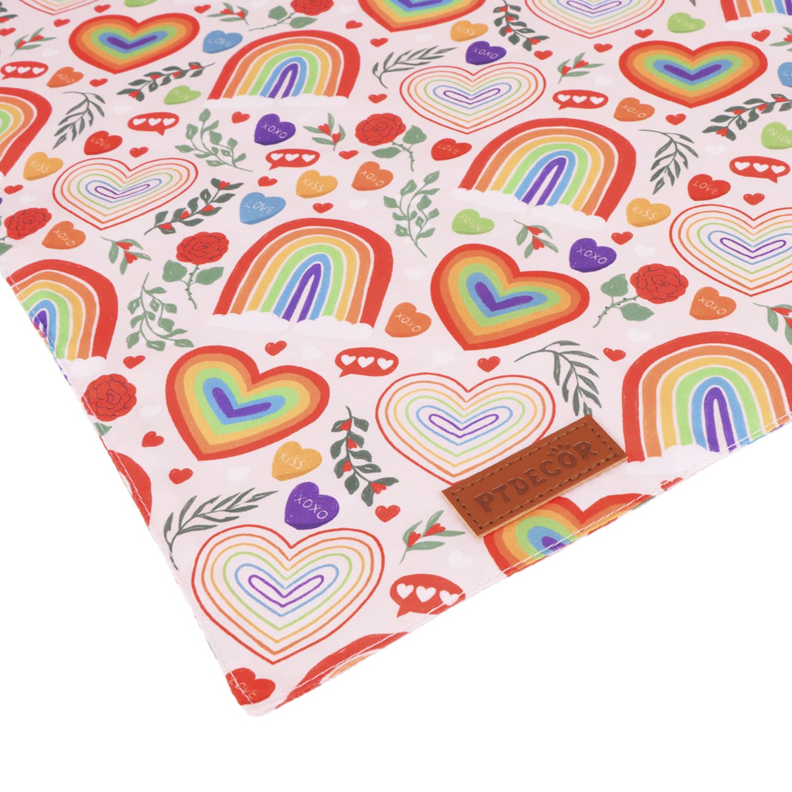 Ptdecor Rainbow Dog Bandanas Pride Day Dog Scarf Reversible Triangle Lgbt+ Rainbow Bandanas For Extra Large Dogs Pets (Pride, X-