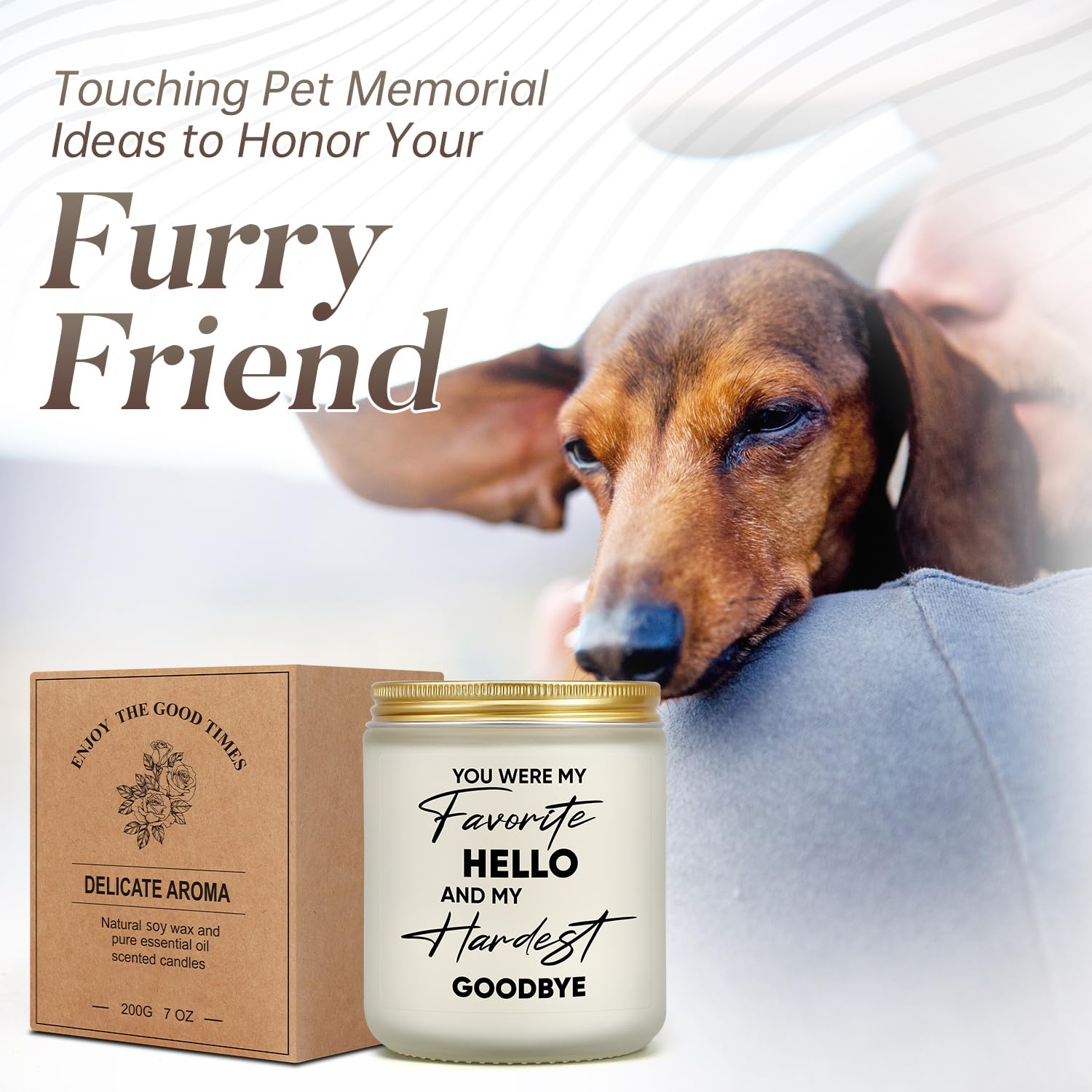 Pet Memorial Gifts For Loss Of Dog Cat, Sympathy For Pets Loss, Dog Bereavement Remembrance Gift In Memory Of Dogs, Cat Memorial