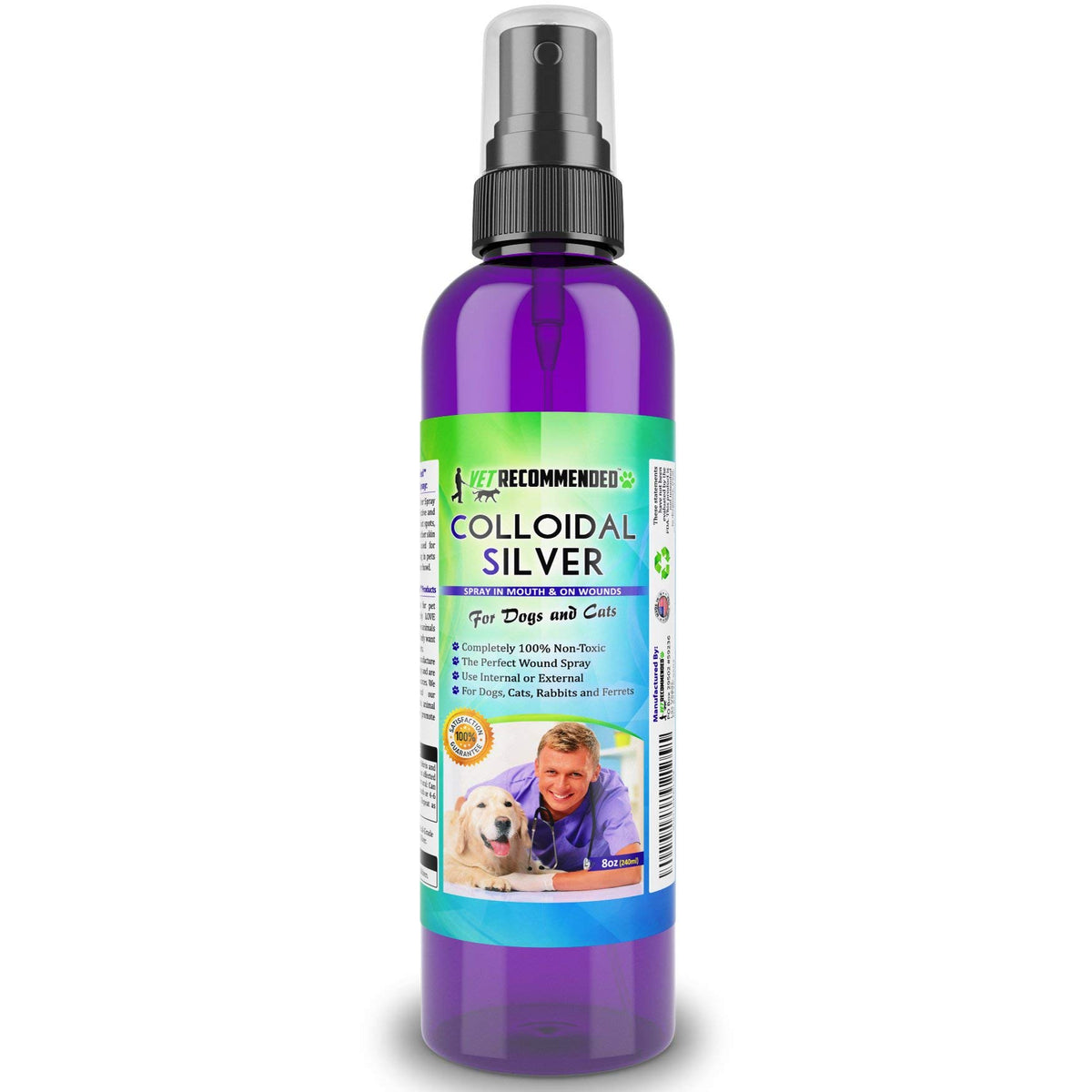 Vet Recommended Colloidal Silver For Dogs And Cats, Colloidal Silver Spray That Works As Natural Hot Spot Solution For Dogs - Ma