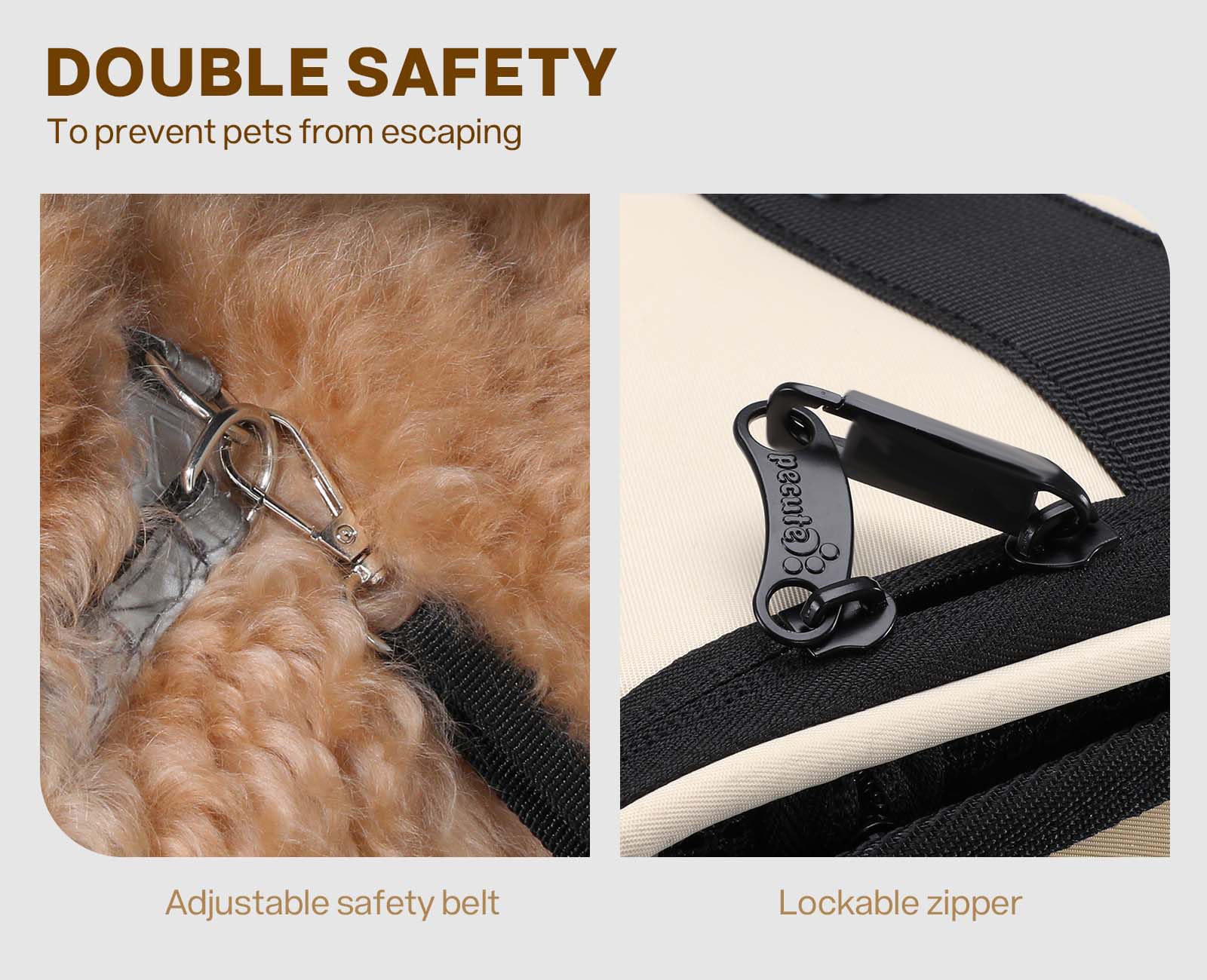 Pecute Cat Carrier Backpack Pet Carrier Backpack Widen Large Space, Stable Pet Backpack For Cat Small Dog, Ventilated Pet Backpa