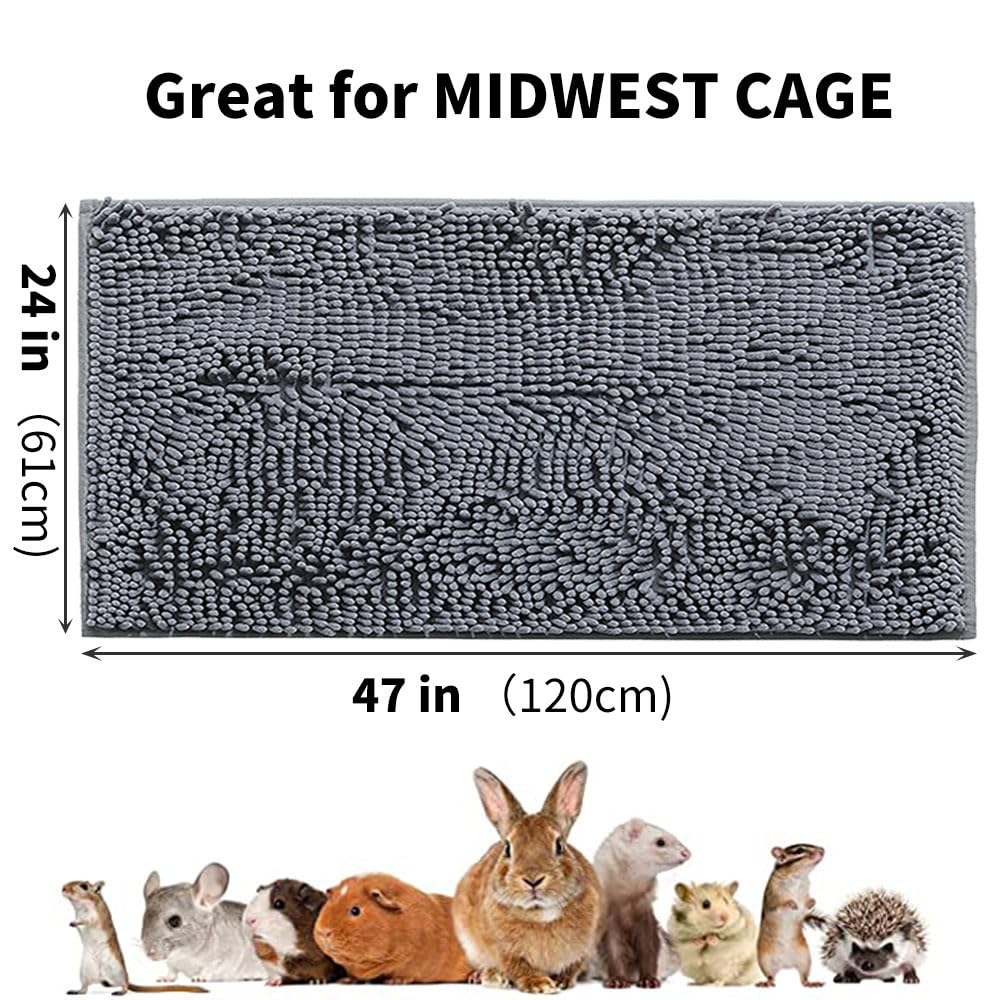 Oncpcare 47X24 Guinea Pig Cage Liner Bed House Pad Winter Warm Squirrel Hedgehog Rabbit Chinchilla Bed Mat Hamster Rat Cage Acce