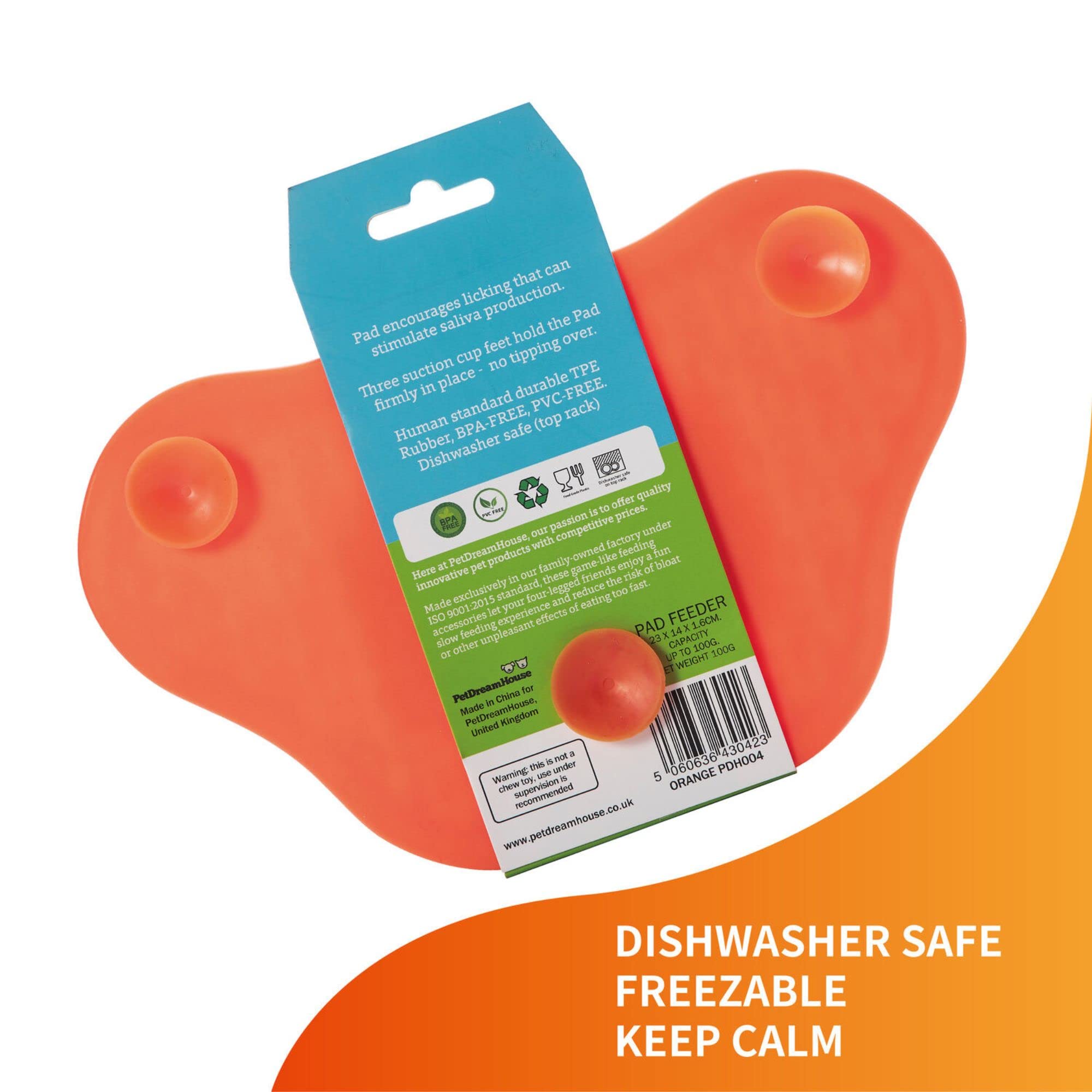 PetDreamHouse Lick Paw Pad & Slow Feeder for Dogs, Anti-Boredom, Distraction Mat, Reduces Anxiety w/Stress-Relief Stimulating Li